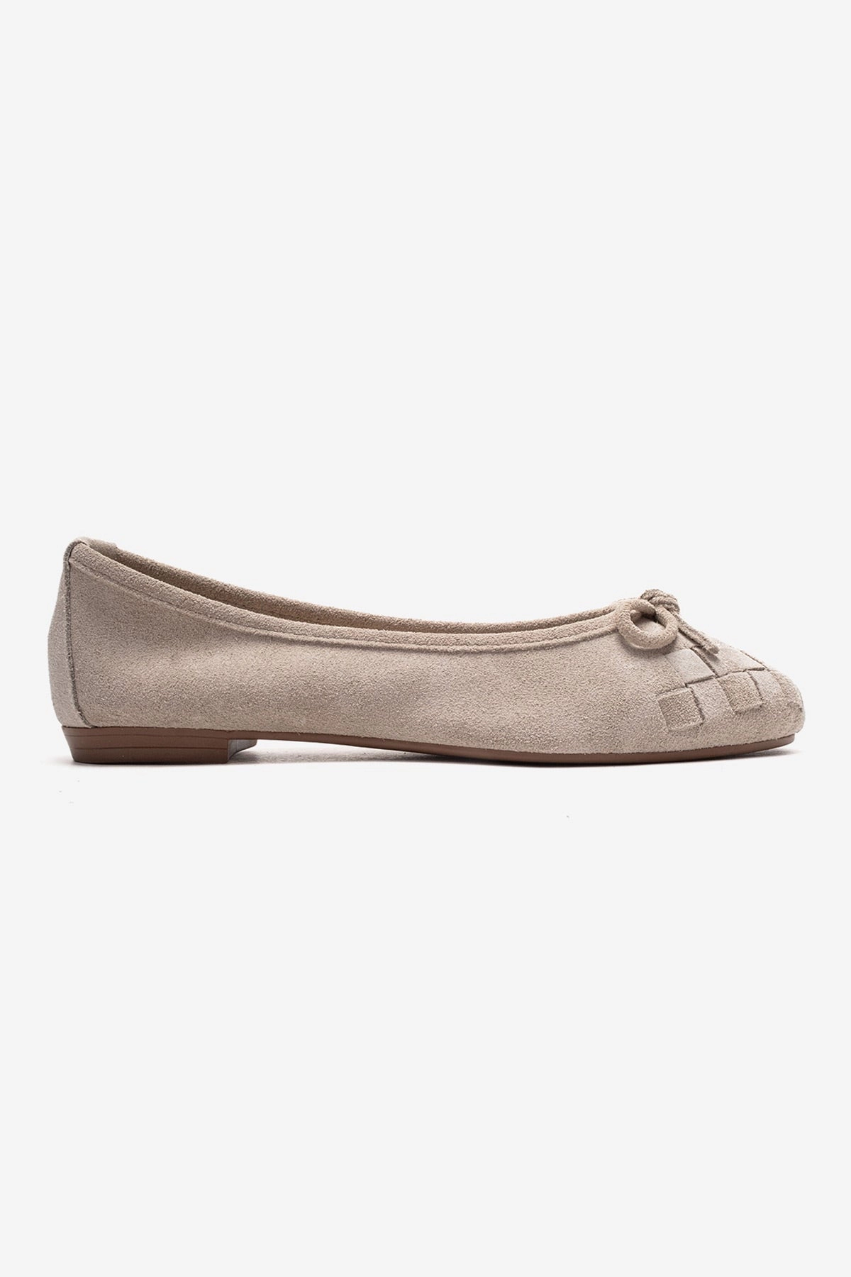 Forever & Always Womens Nopos Leather Cap Toe Ballet Flats