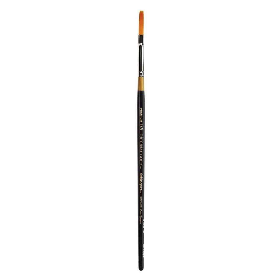 KINGART Original Gold 9100 One Stroke Golden Taklon Brush