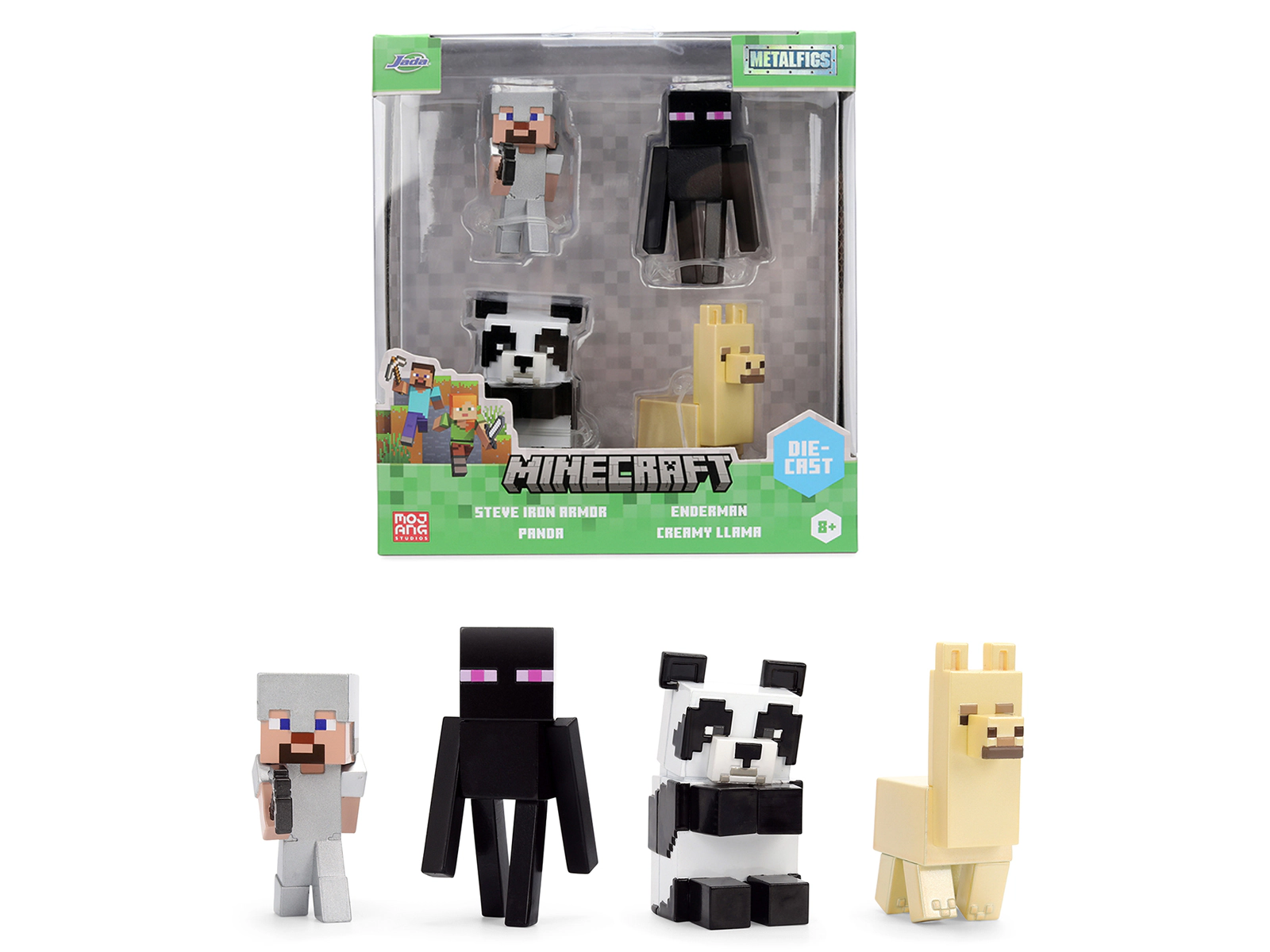 Jada Set of 4 Diecast Figures "Minecraft" Video Game Wave 6 "Metalfigs" Series Diecast Models by Jada
