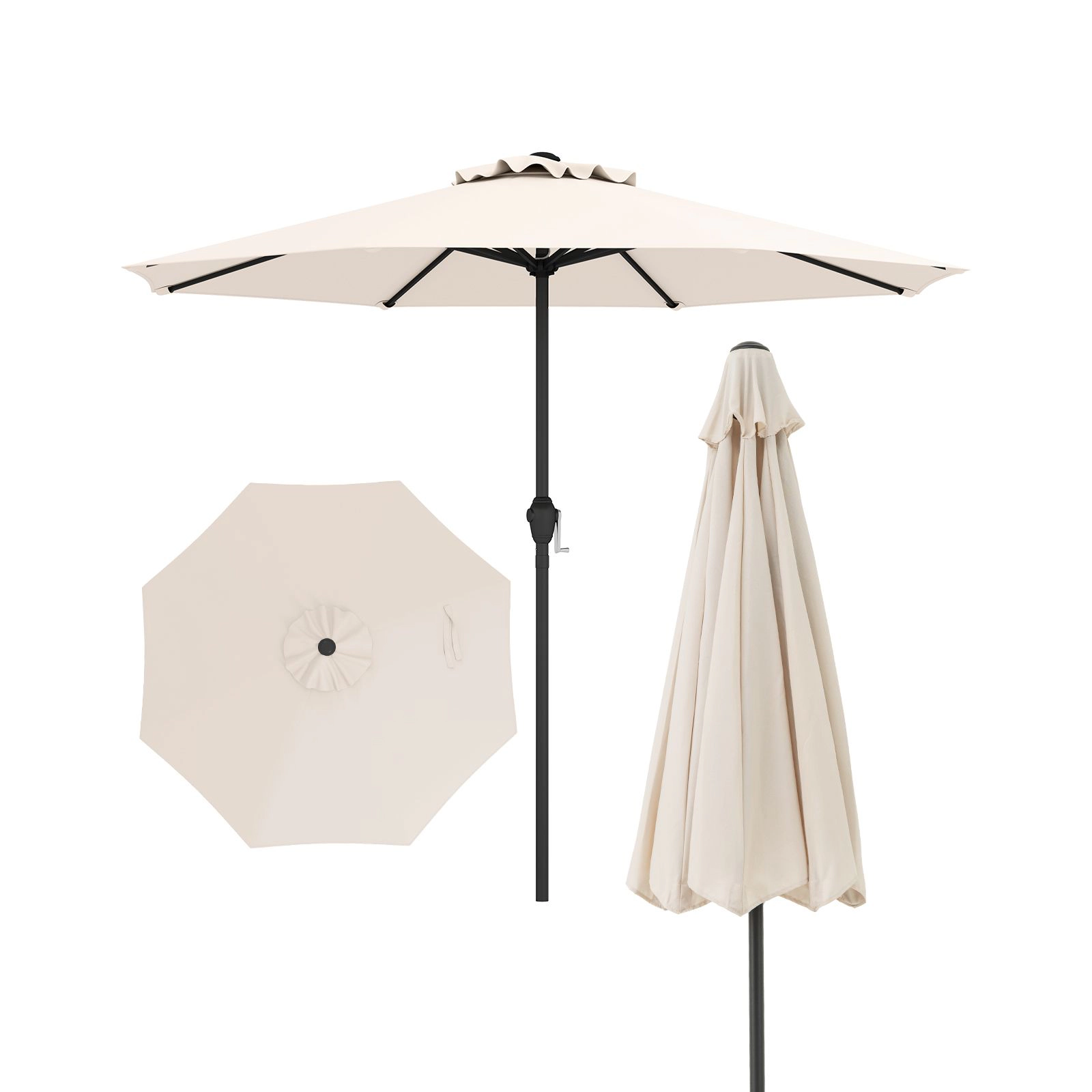 SlickBlue Outdoor Patio Umbrella with Crank and Vented Canopy