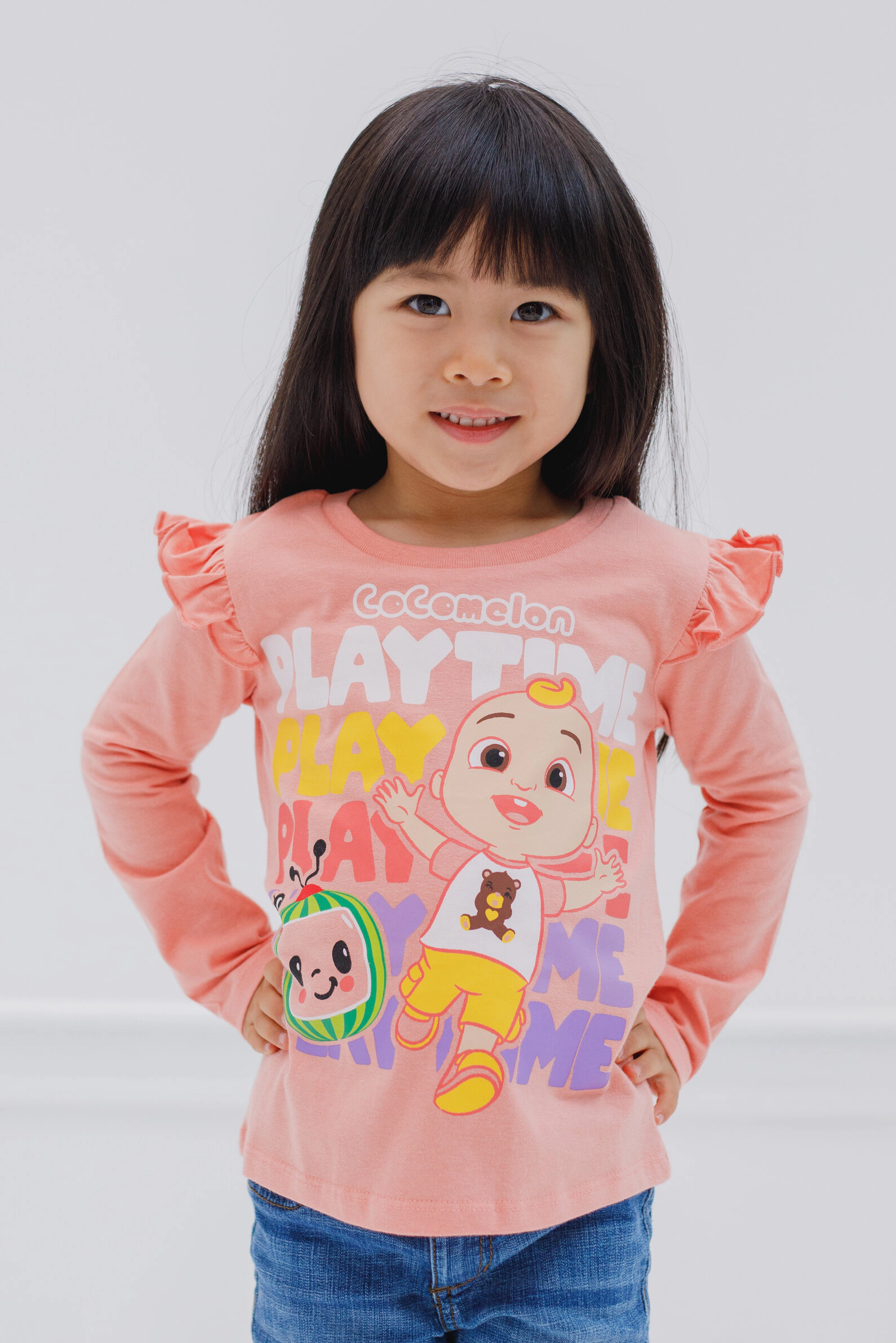 Cocomelon Girls' 2-Pack Long Sleeve T-Shirts
