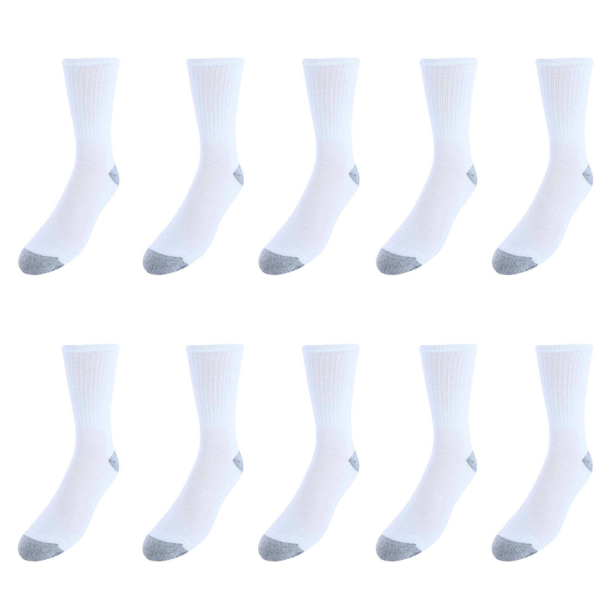 Sock Trends Men's Half Cushion Cotton Crew Socks (Pack of 10)