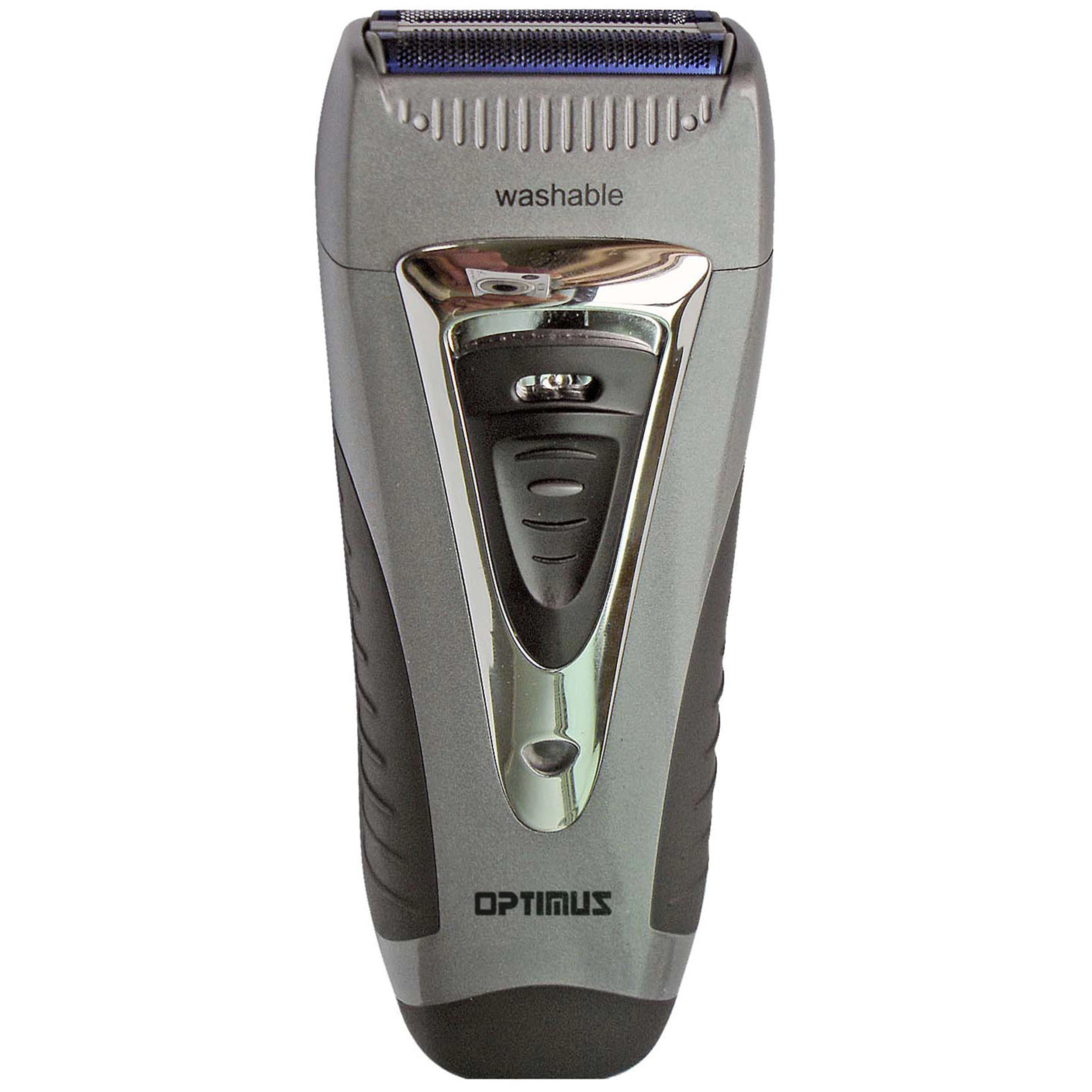 Optimus Curve Rechargeable Triple Wet/Dry Men's Shaver in Black and Silver