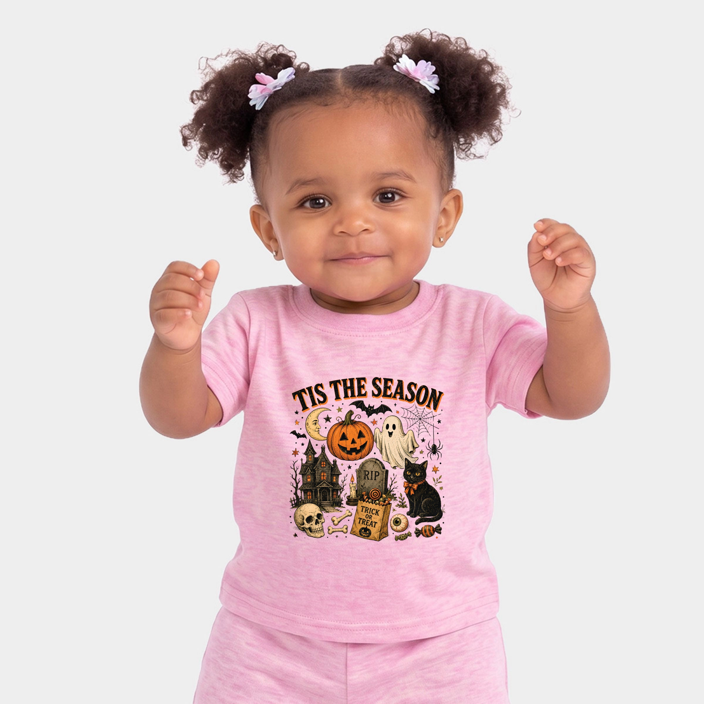 The Juniper Shop - Infant Jogger Pant Crew Set Tis Season Haloween Collage