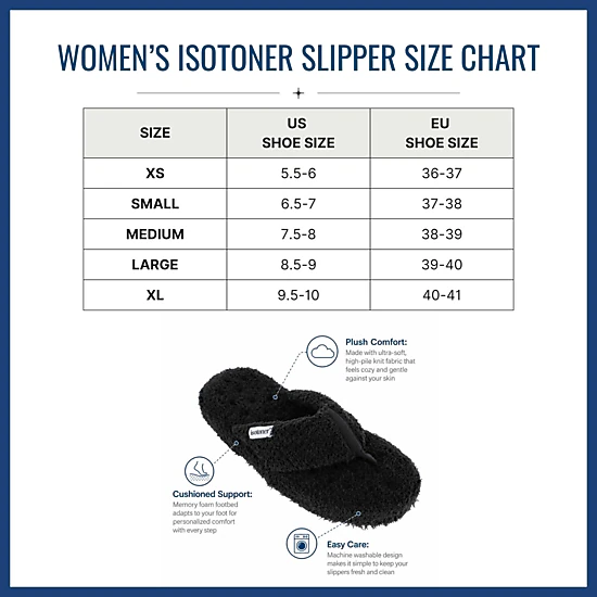 Isotoner Women's Joey Soft Pile Thong Slipper