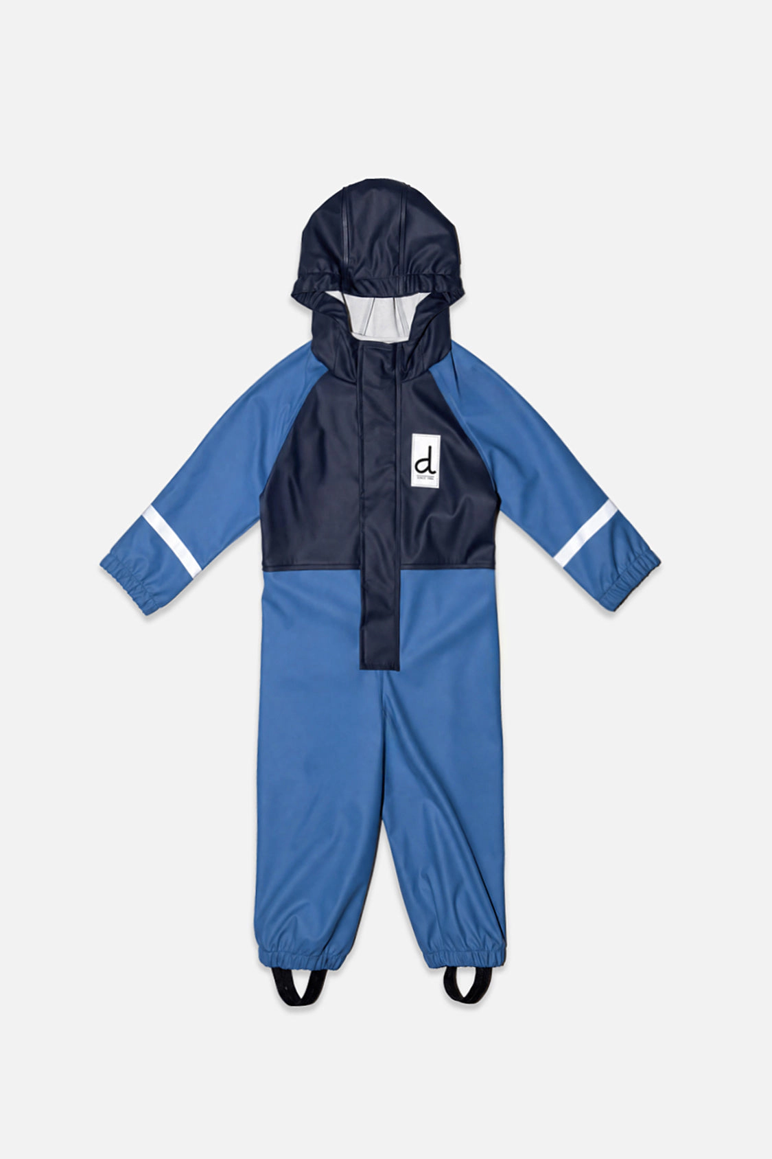 Deux par Deux Boys Color-Block Hooded Full-Zip Rain One Piece