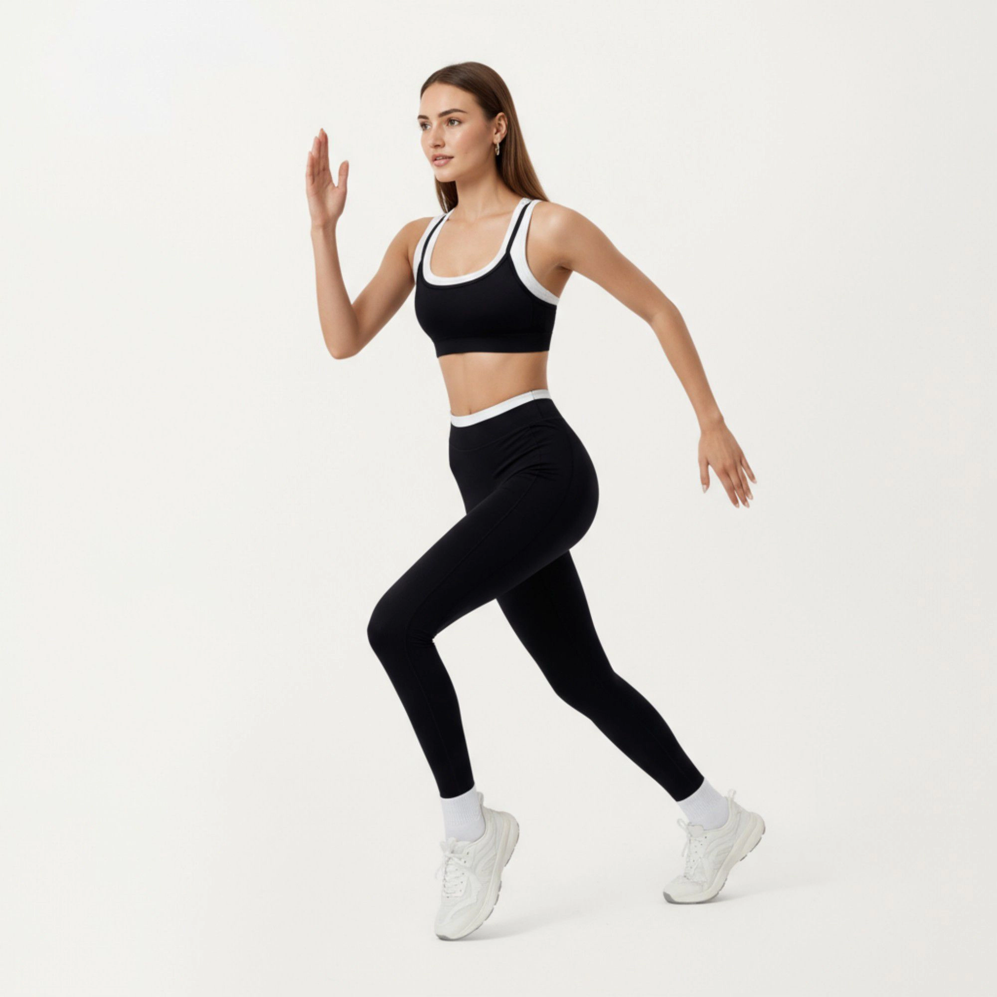 Anna-Kaci Active Women's High Waist Compression Leggings with Wide Supportive Waistband and Sleek Contoured Fit