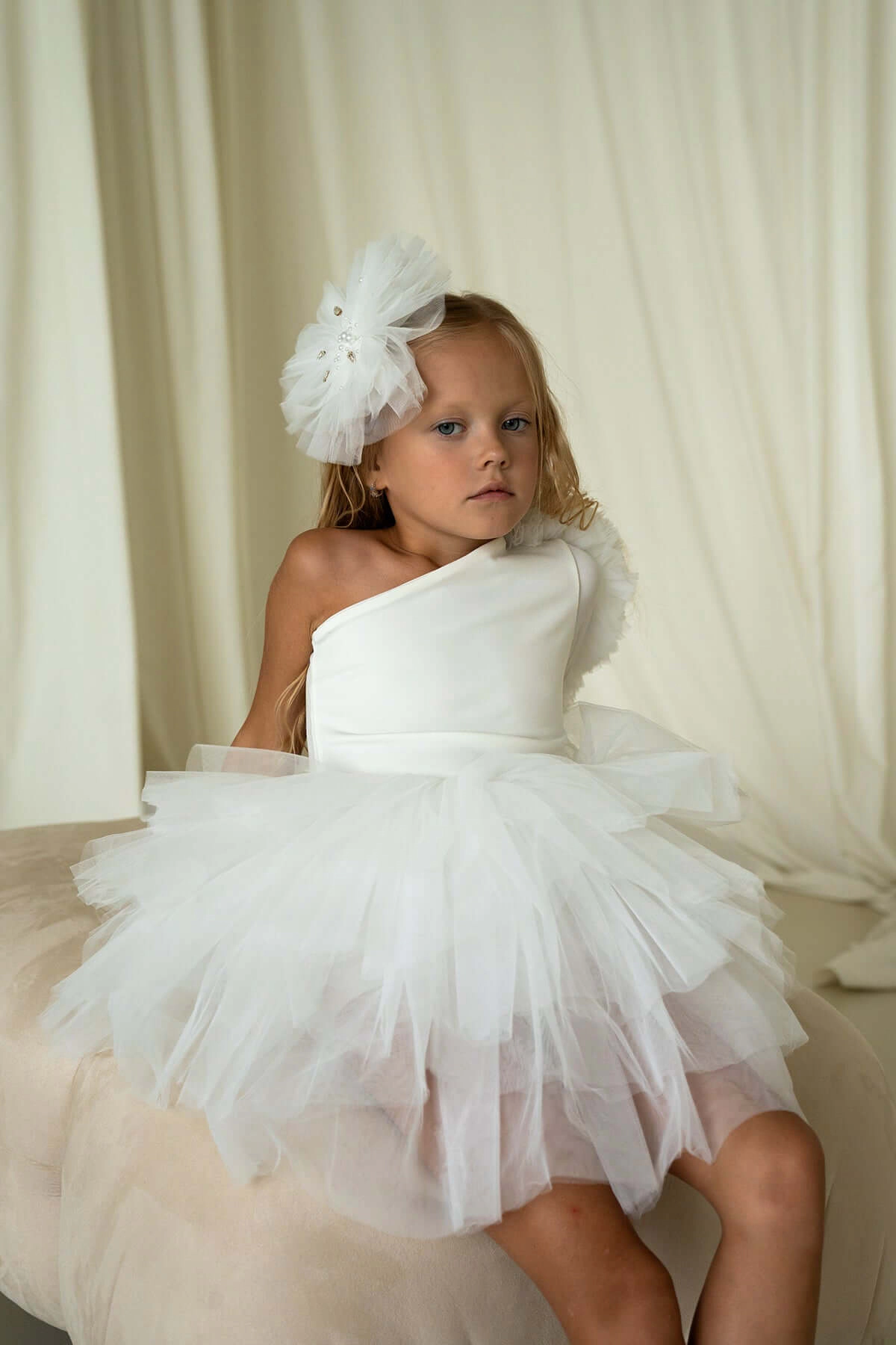 Mini Celebrities Girls One Shoulder Tutu Dress