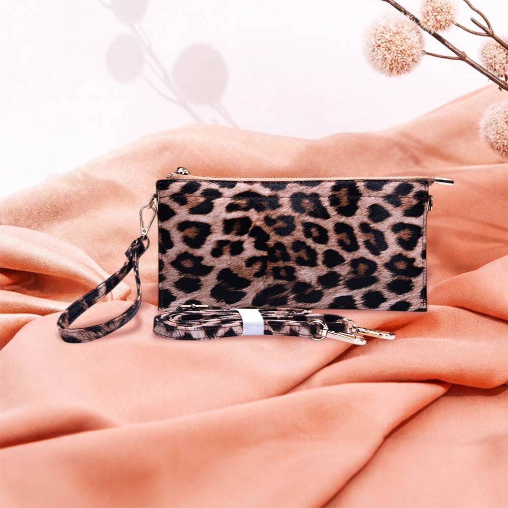 Fashnzfab Faux Leather Slim Wallet Crossbody Bag