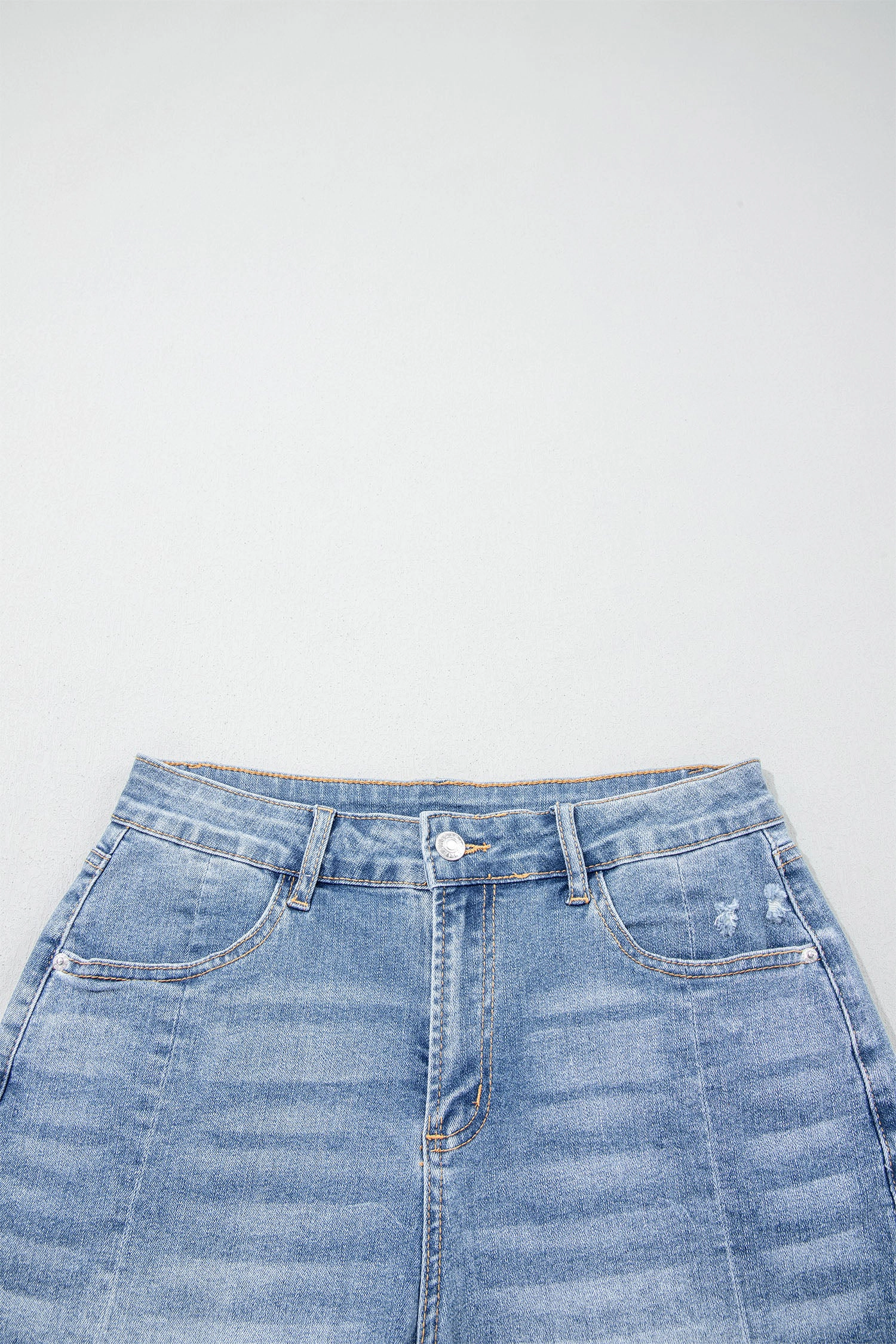 Threaded Pear Rayne Wash Raw Hem Shorts