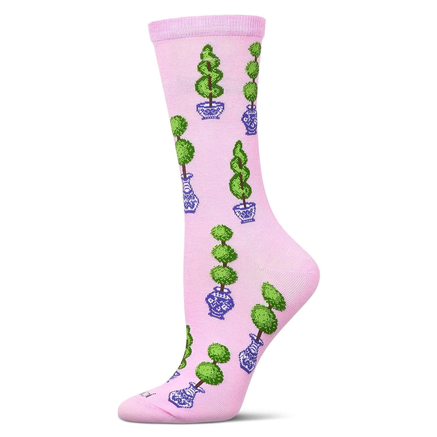 MeMoi Women's Ginger Jars Rayon From Bamboo Crew Socks