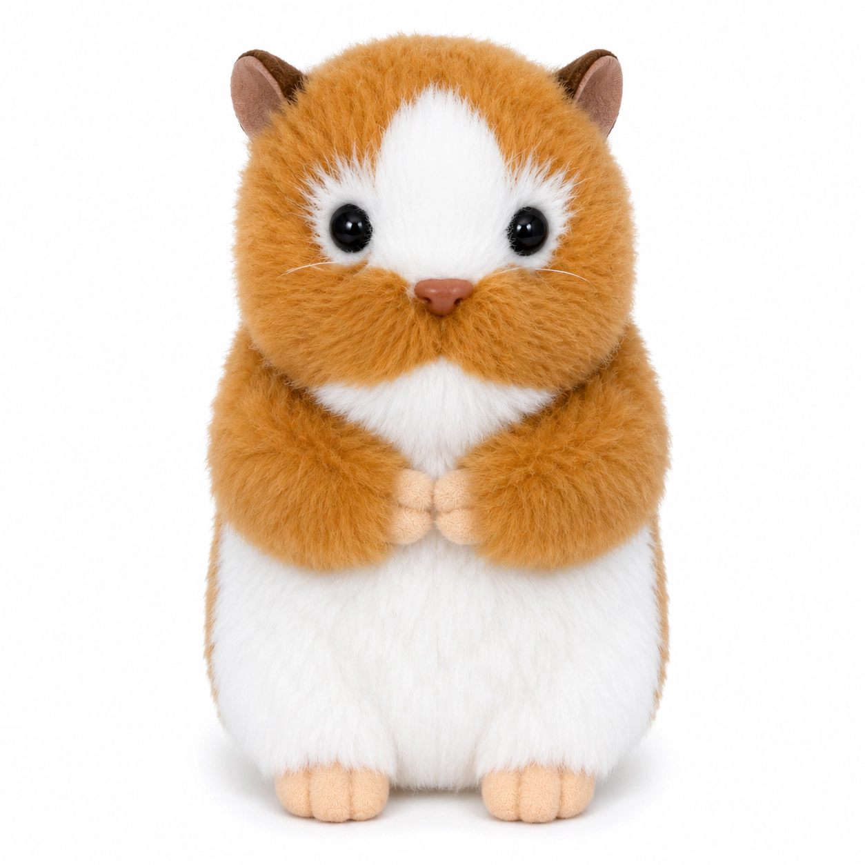 Auswella Plush Hadley: Your Charming Brown and White Syrian Hamster Companion