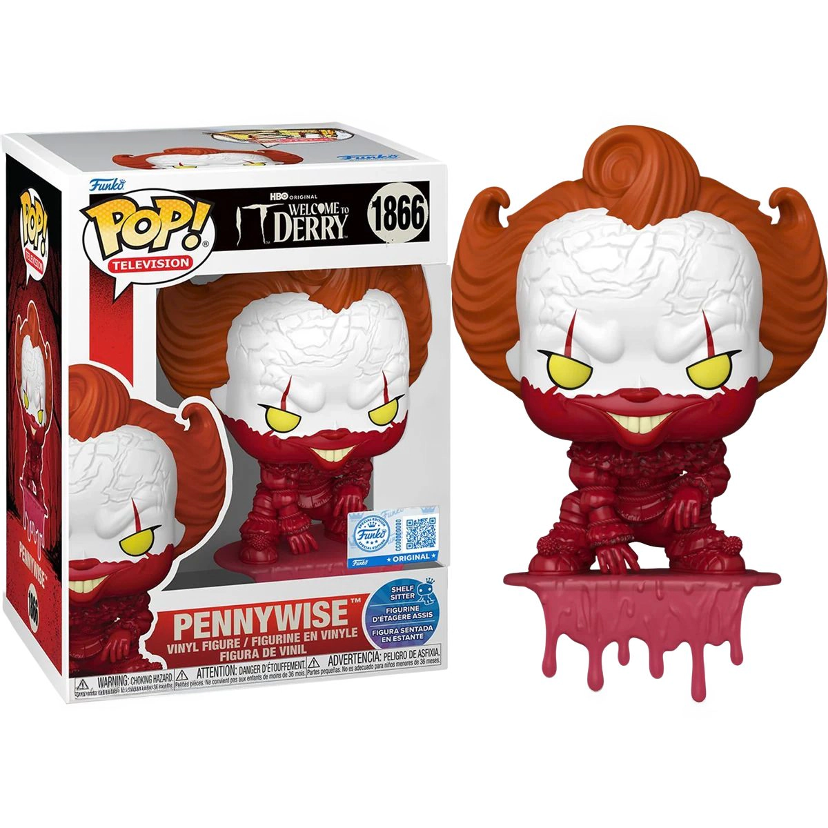Funko Pop! Welcome to Derry: Blood Pennywise #1866 Shelf sitter