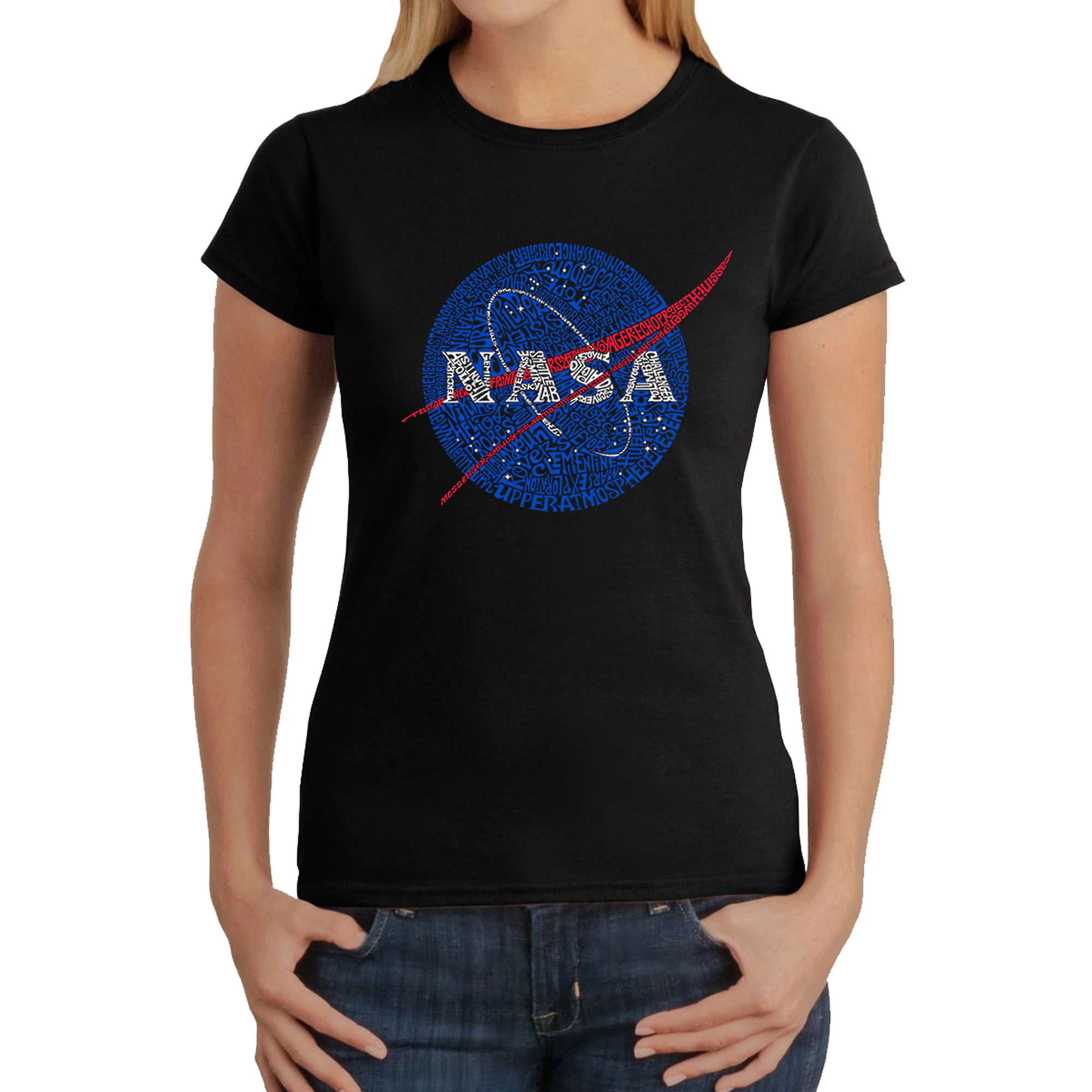 LA Pop Art Women's Word T-Shirt - NASA