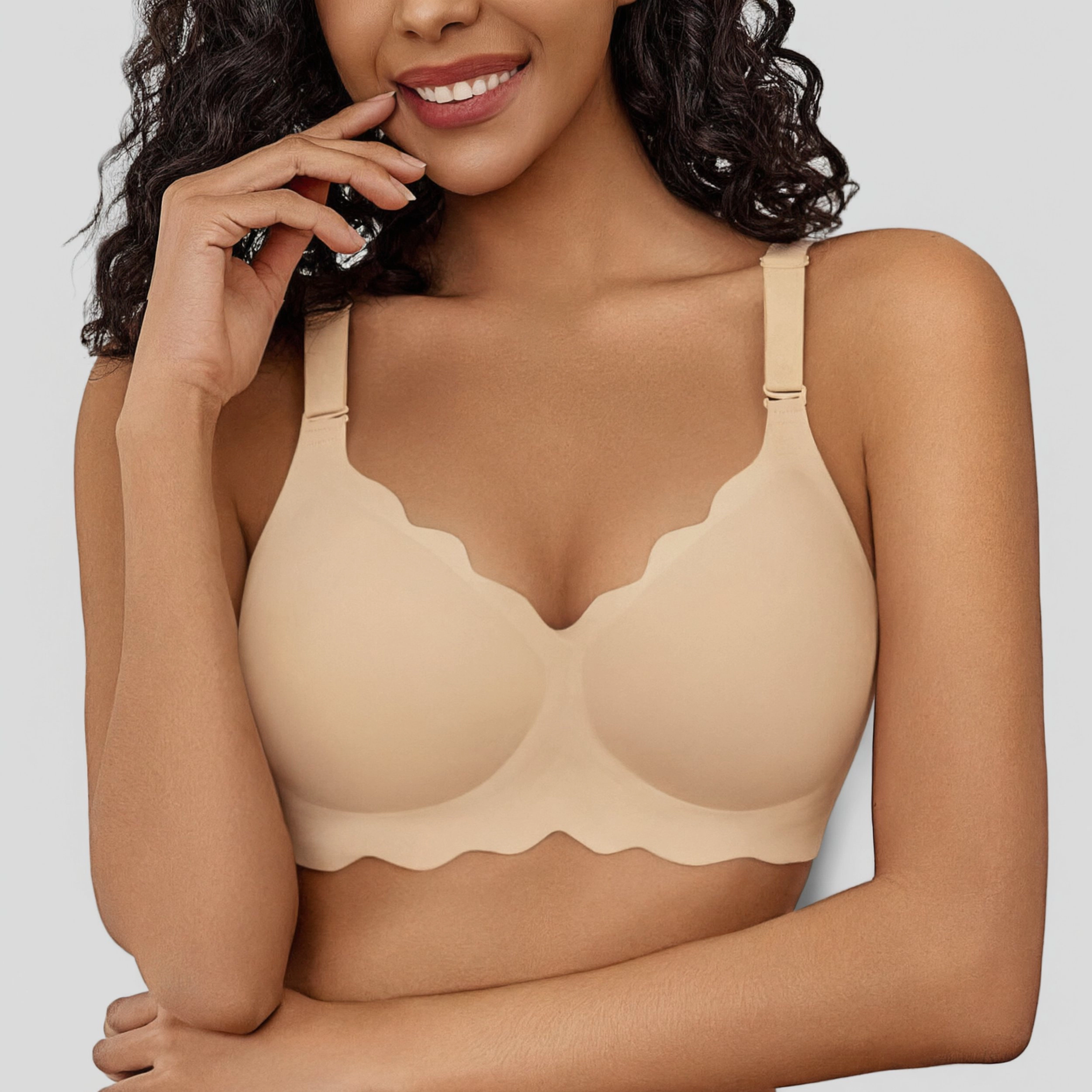 Avidlove Women's Seamless Scalloped Padded Wireless Bralette