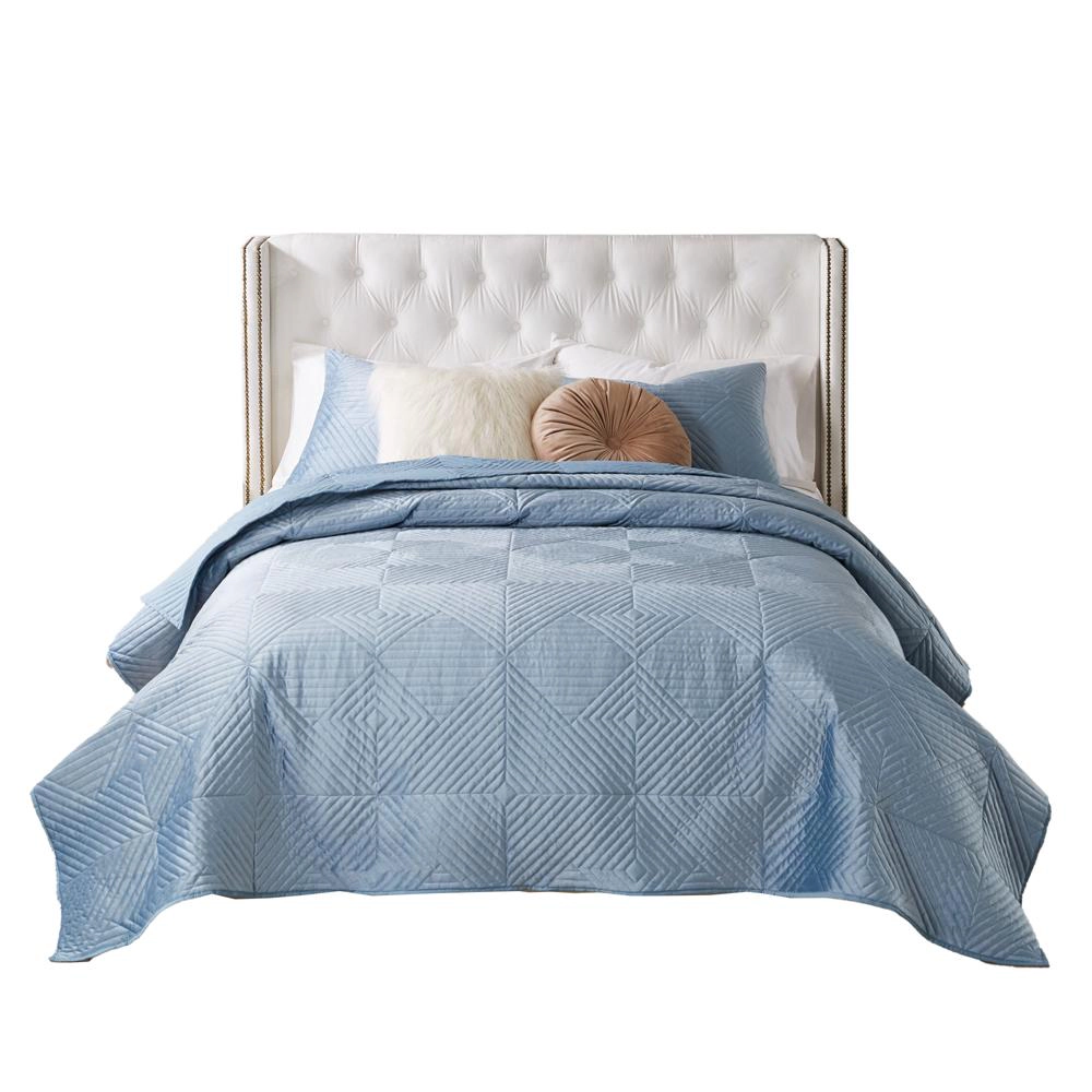 Greenland Home Fashions Riviera Dutch Velvet Luxurious Modern Ultimate Comfort Soft Plush Look Quilt Set