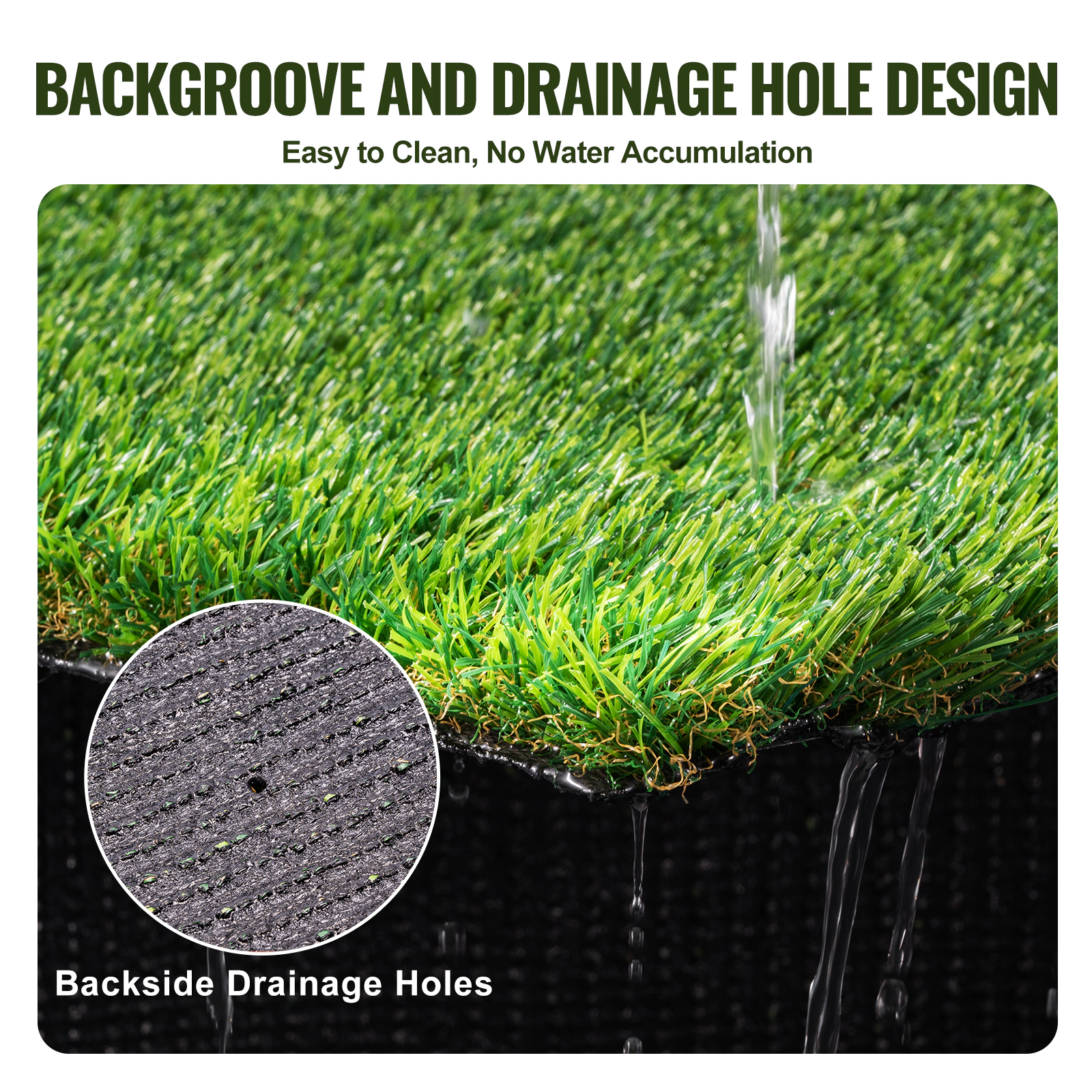 HONGGE Artifical Grass Turf Fake Mat Outdoor Perfect For Multi-Purpose Indoor Entryway Scraper Dog Mats