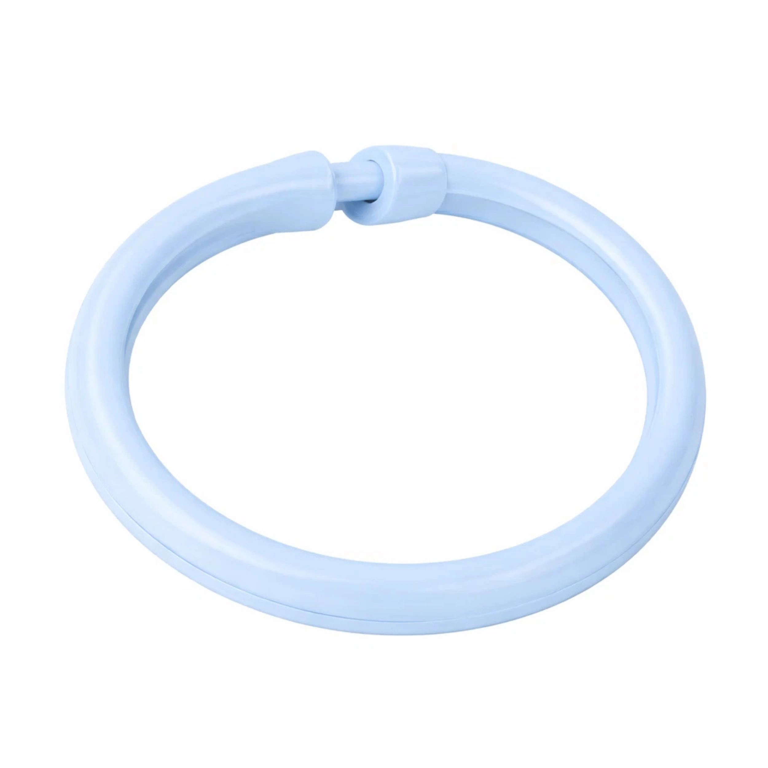 Home Collection 12 Piece Blue Plastic Shower Curtain Hook Set