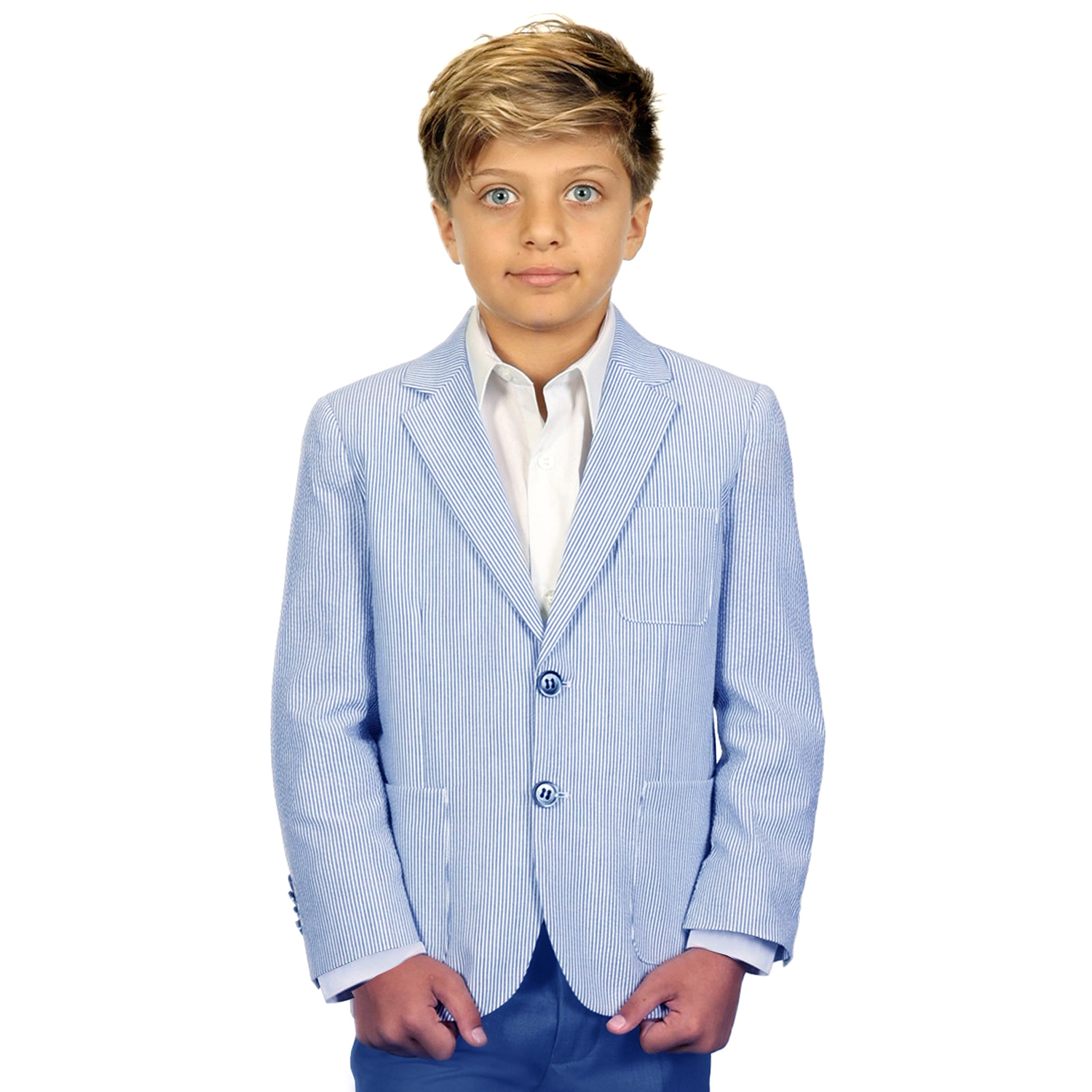 Gioberti Boy's Seersucker Blazer Jacket