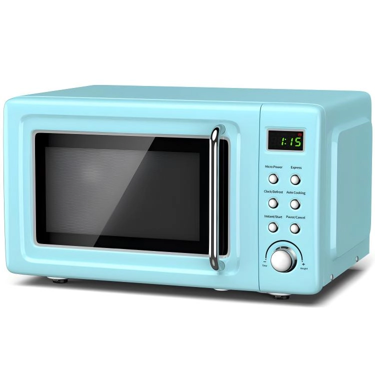 SUGIFT Mint Green Retro Countertop Microwave Oven with Glass Turntable 0.7-Cu-Ft 700W 18-in W 14-in D 10-in H