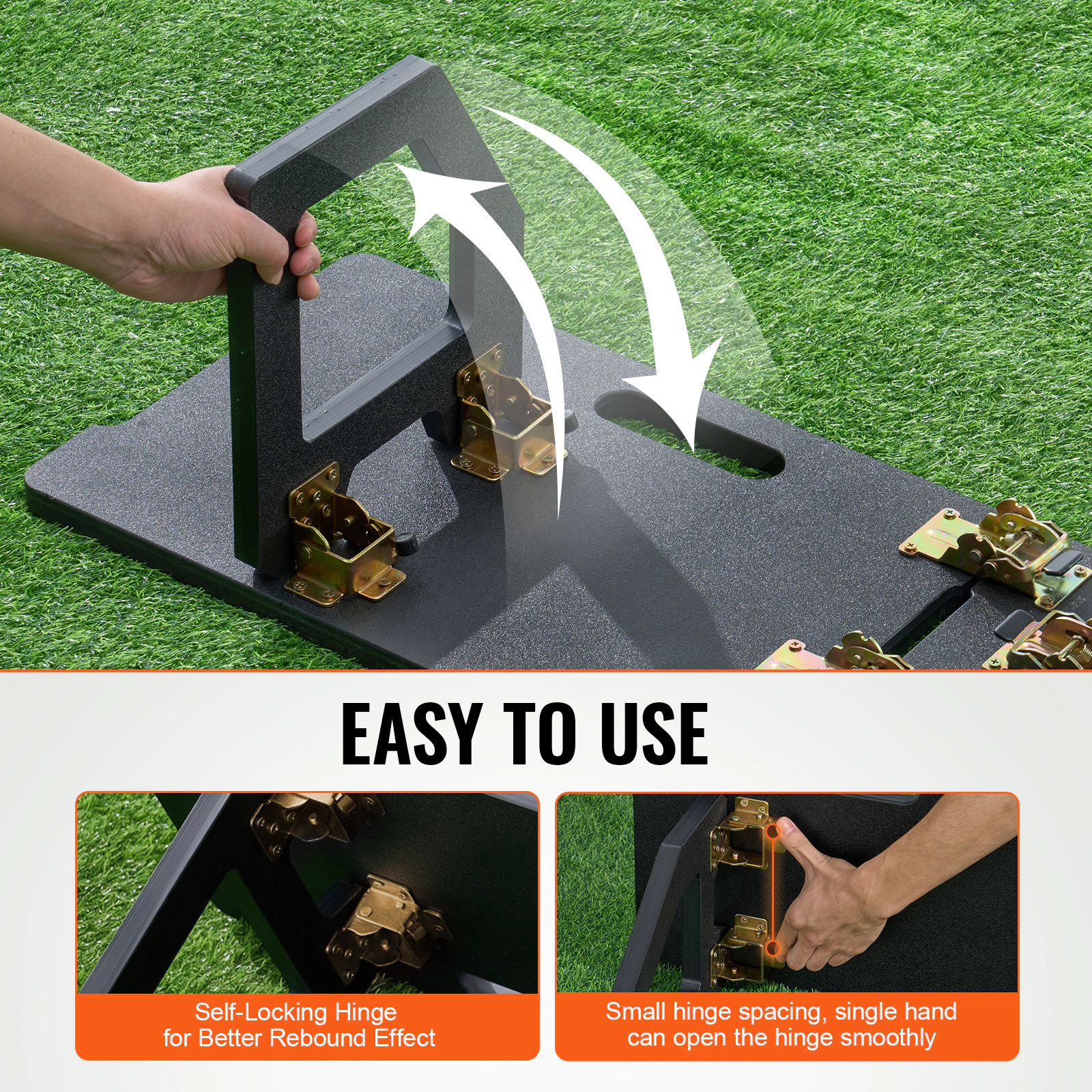 HONGGE Soccer Rebounder Board Portable Soccer Wall with 2 Angles Rebound Foldable HDPE Kickback Rebound Board Soccer