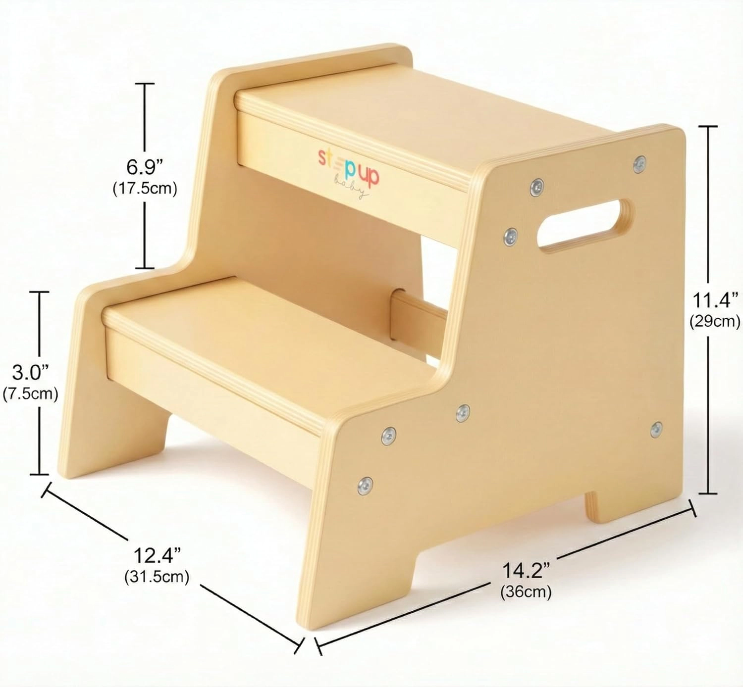 Stepup Baby® Wooden 2-Step Stool