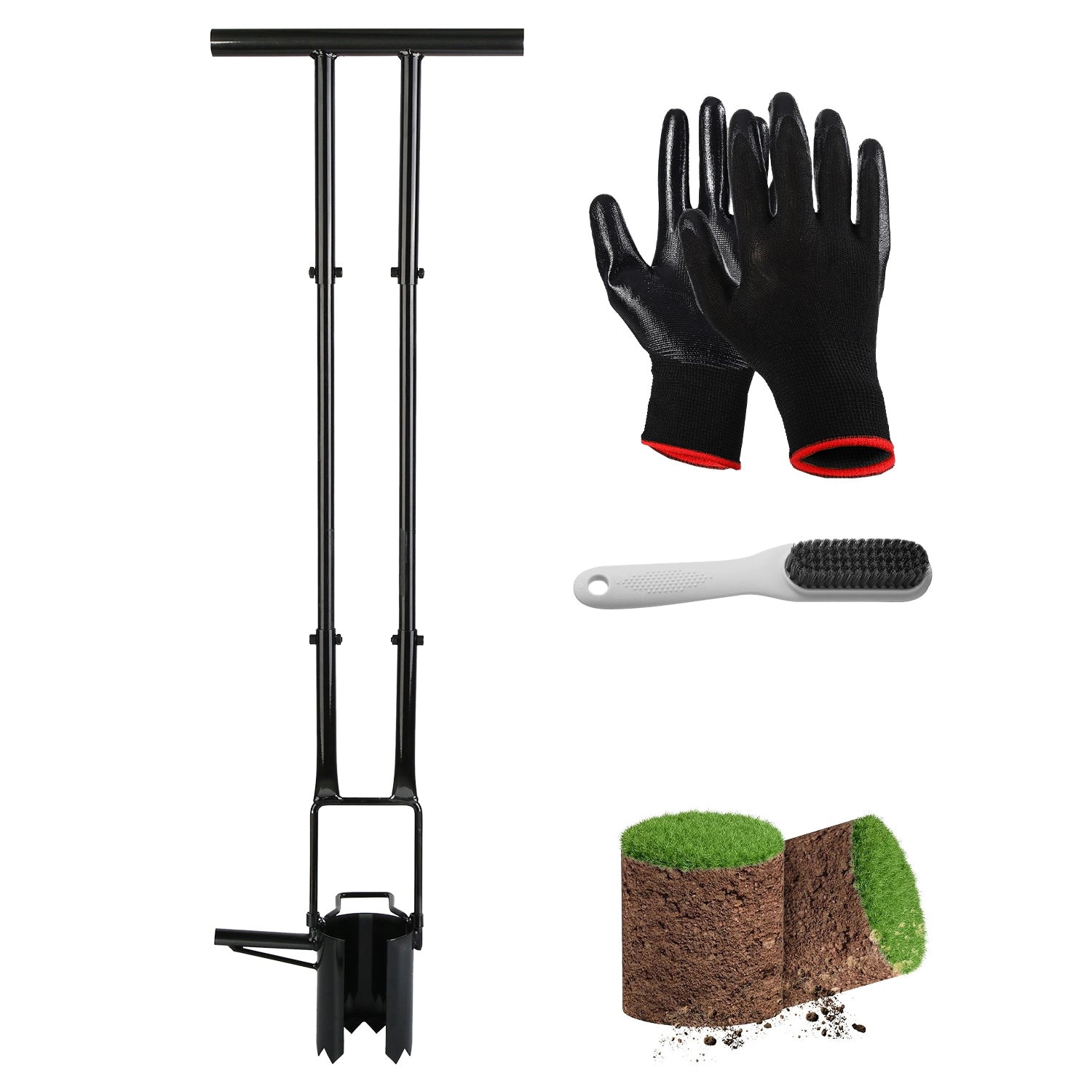 GBruno 5-in-1 Long Handle Bulb Planter Tool