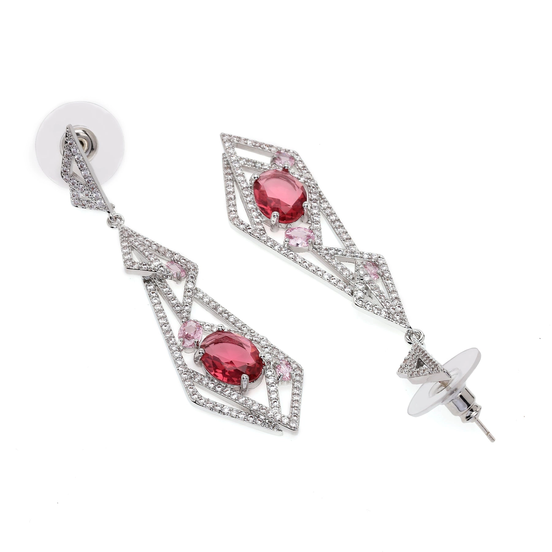 AGP PARIS Womens Glittering Hollow Geometric Drop Earrings