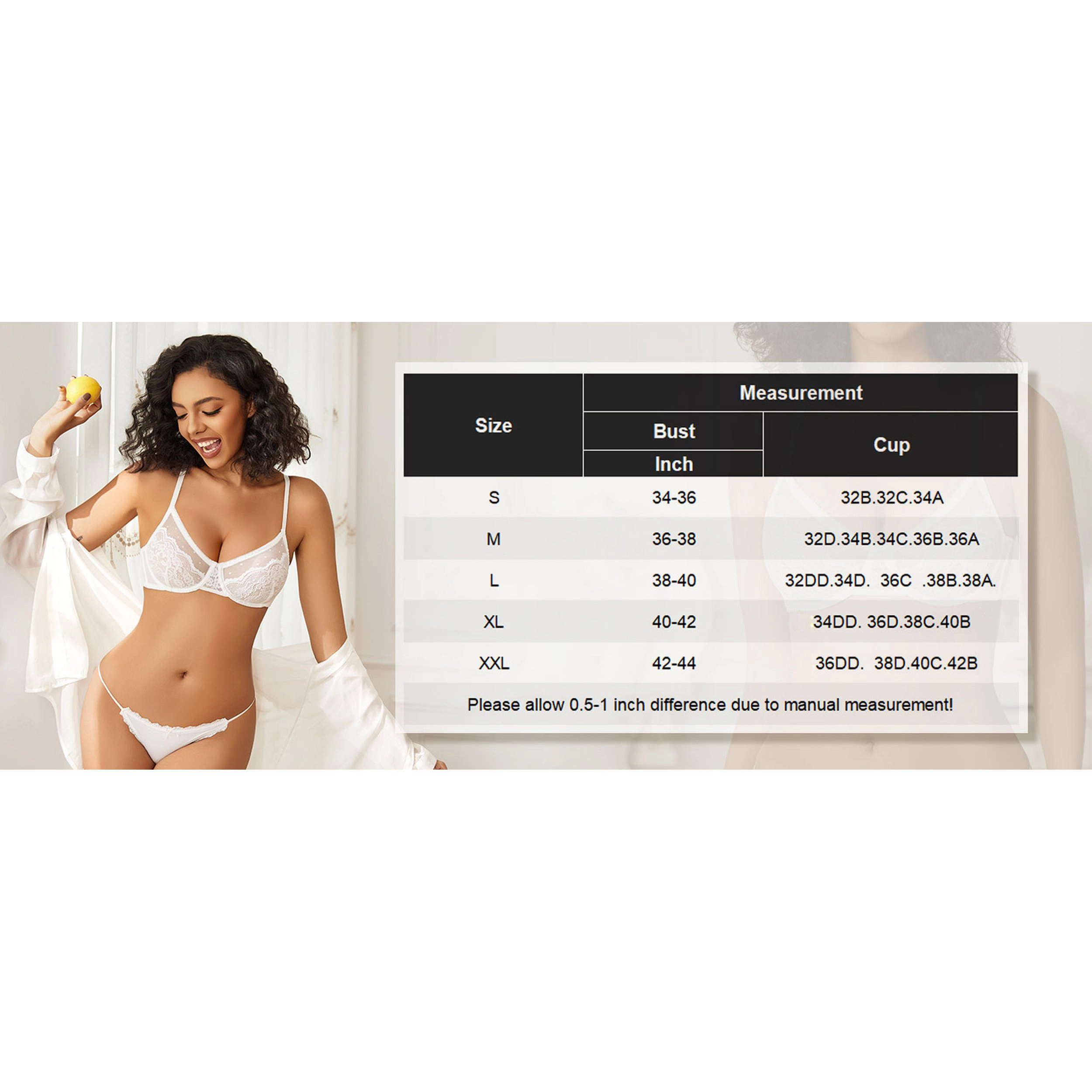 Avidlove Women's Lace Balconette Underwire Unlined Bra