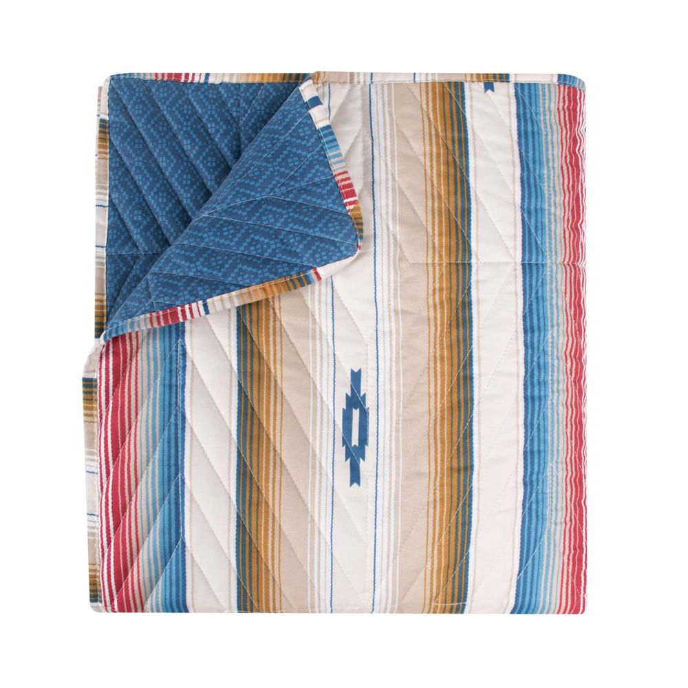 Barefoot Bungalow Painted Desert Durable Prewashed with Extra Softener Throw Accessory 50" x 60" Sapphire