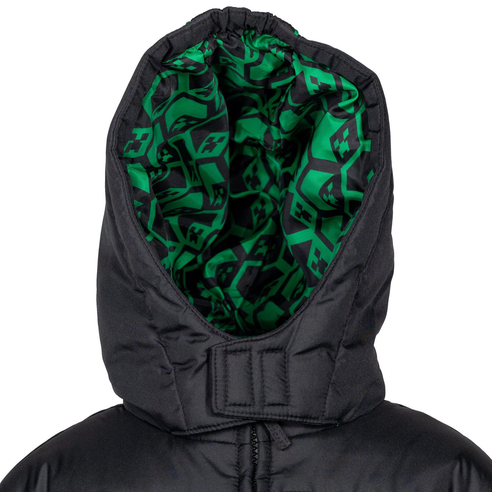 Minecraft Boys' Zip-Up Hooded Puffer Coat