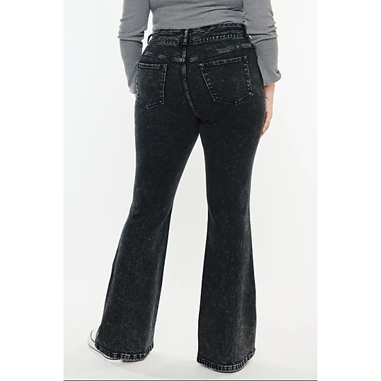 KanCan Women's Plus Size Ultra High Rise Flare Jeans Amirah