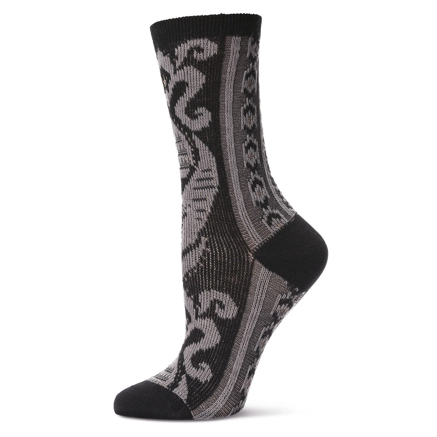 MeMoi Women's S-Swirl Super Comfi Soft-Fit Crew Sock