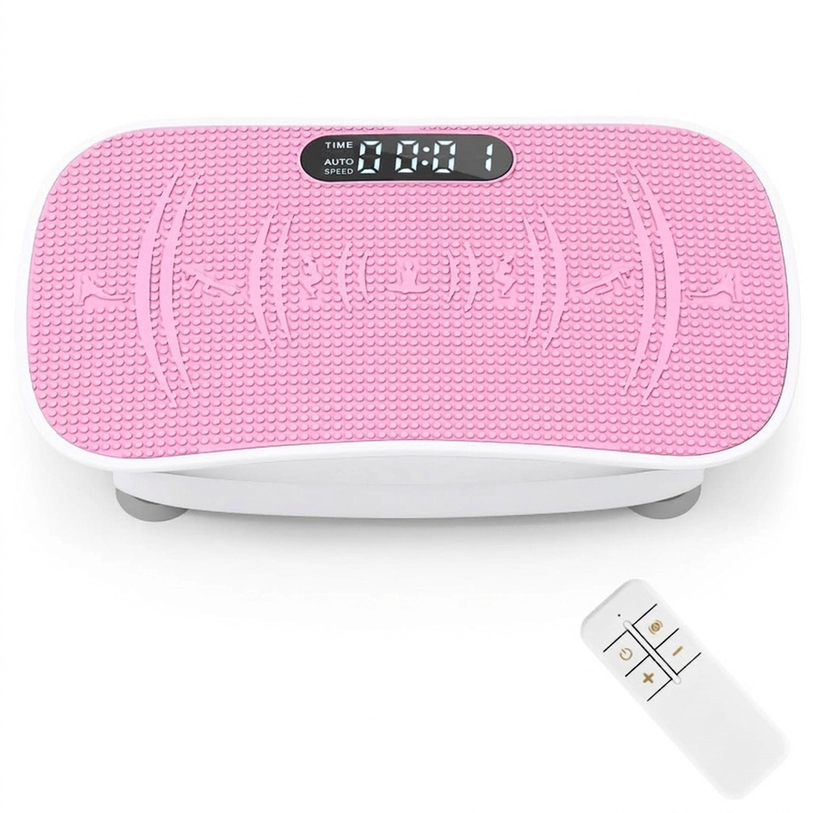 SUGIFT White 220-lb Capacity 10-Speed Lymphatic Drainage Vibration Plate Exercise Machine with Remote
