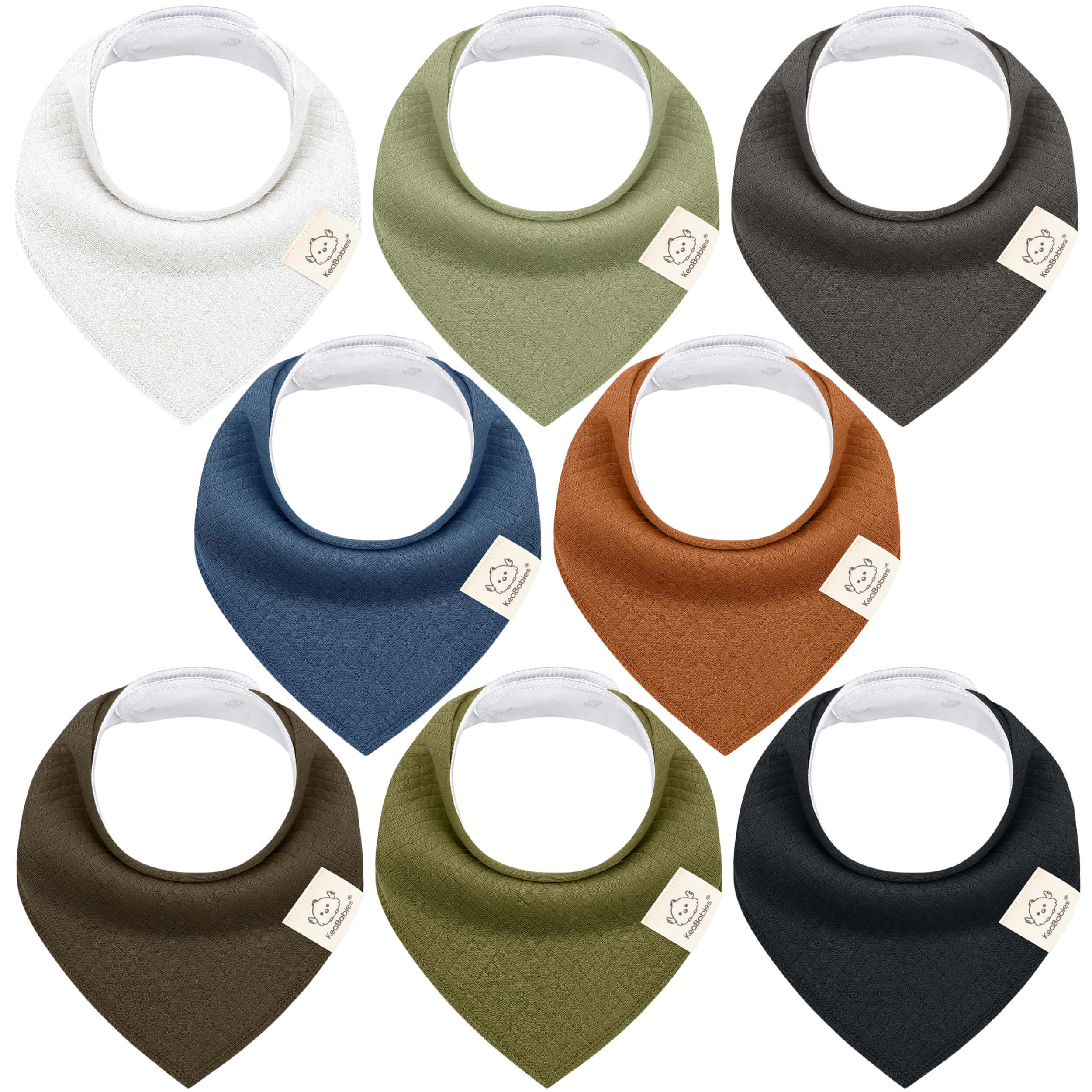 KeaBabies 8-Pack Quin Bandana Bibs