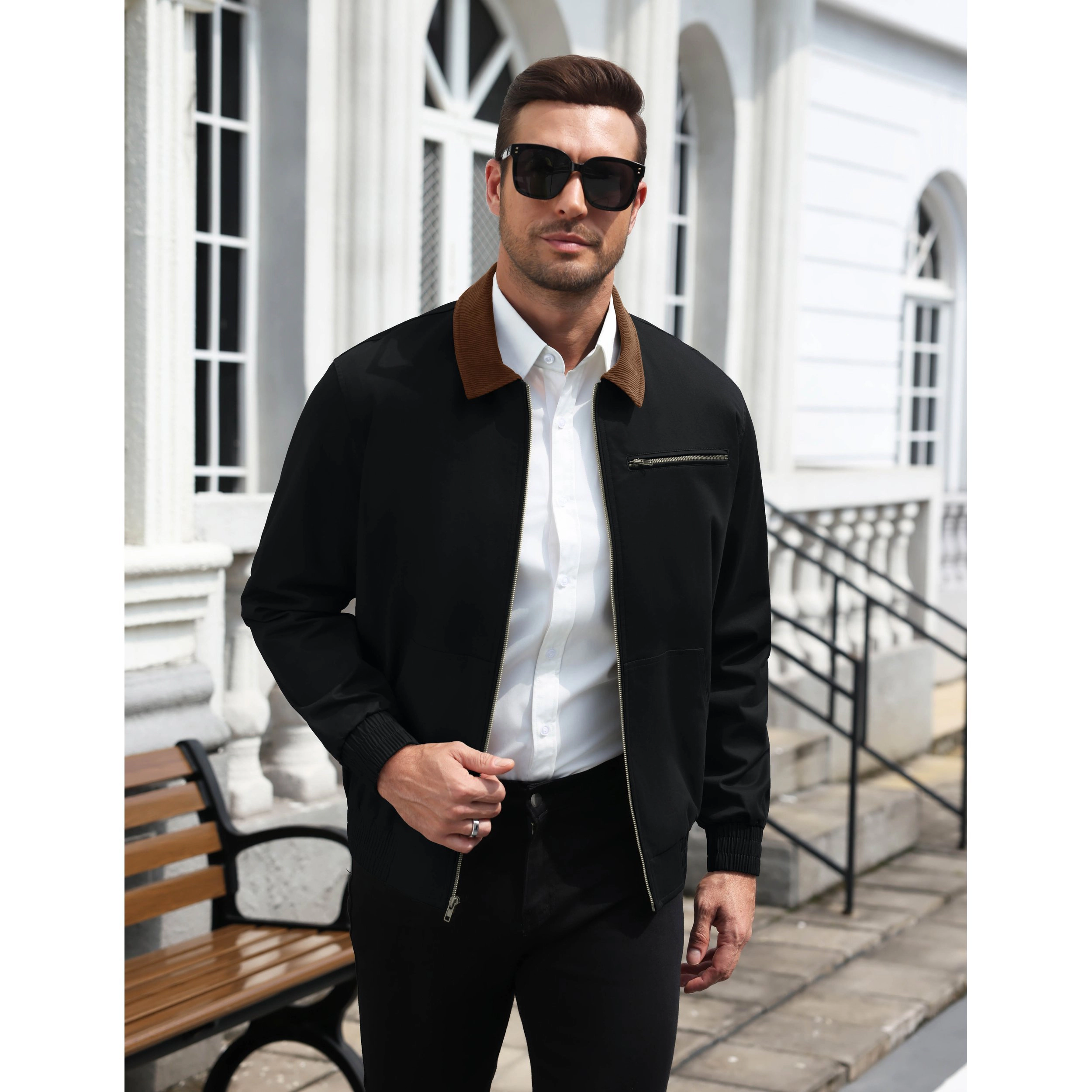 COOFANDY Men's Western Bomber Jacket