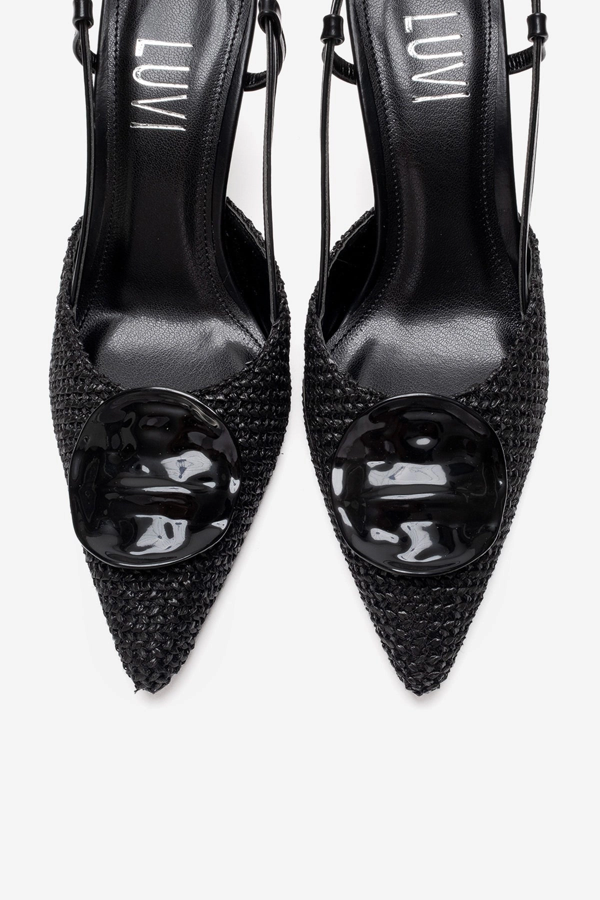 Prologue Shoes Womens Levia Woven Pointed Toe Slingback Pump