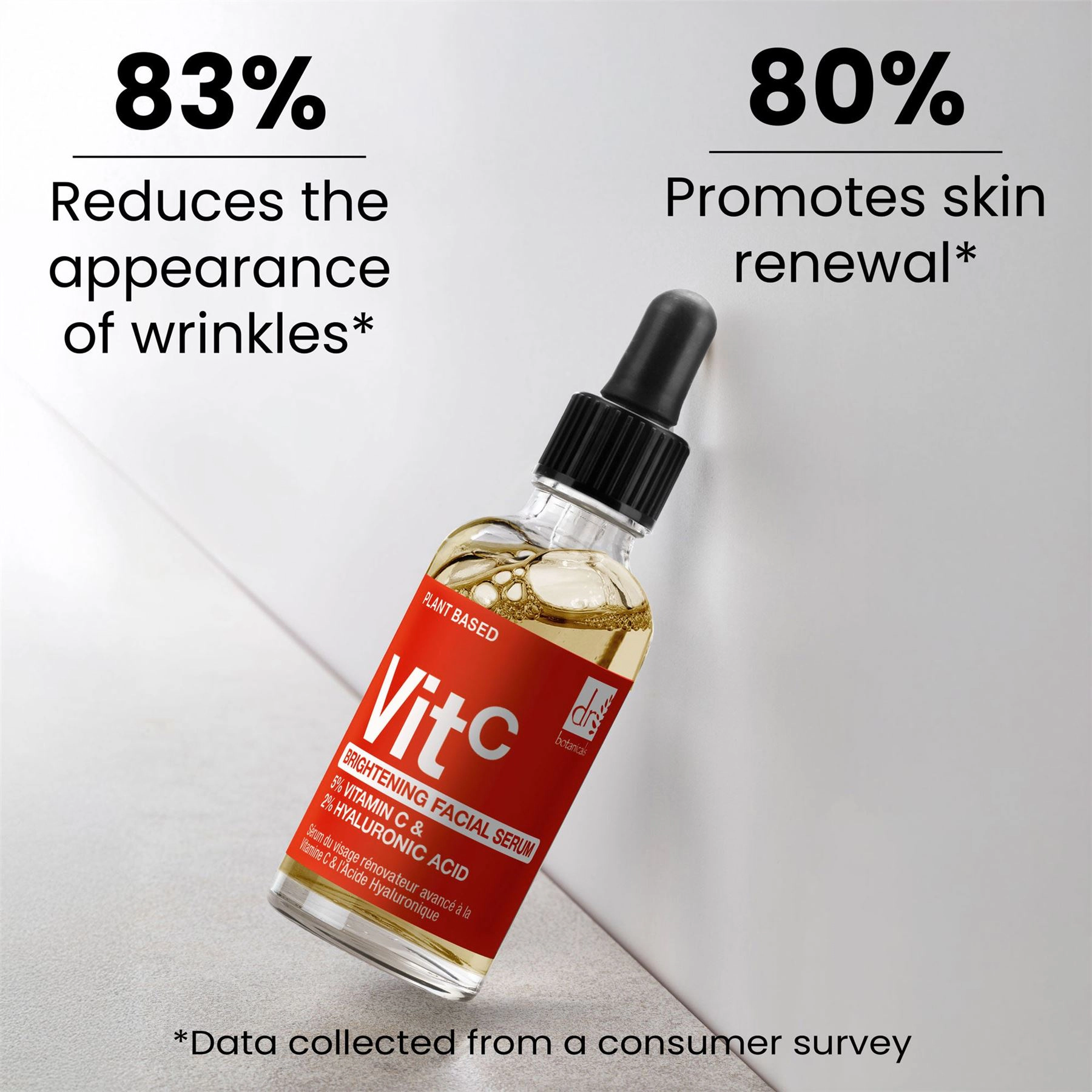 Dr. Botanicals Brightening Facial Serum 5% Vitamin C 2% Hyaluronic Acid 30ml