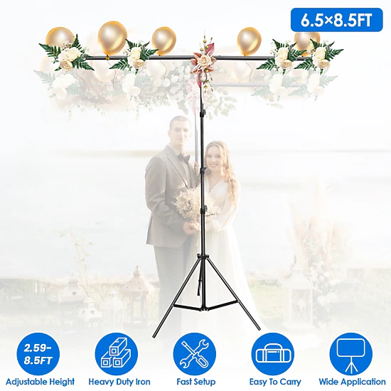 GBruno Adjustable T-Shape Backdrop Stand, Color: Black - JCPenney