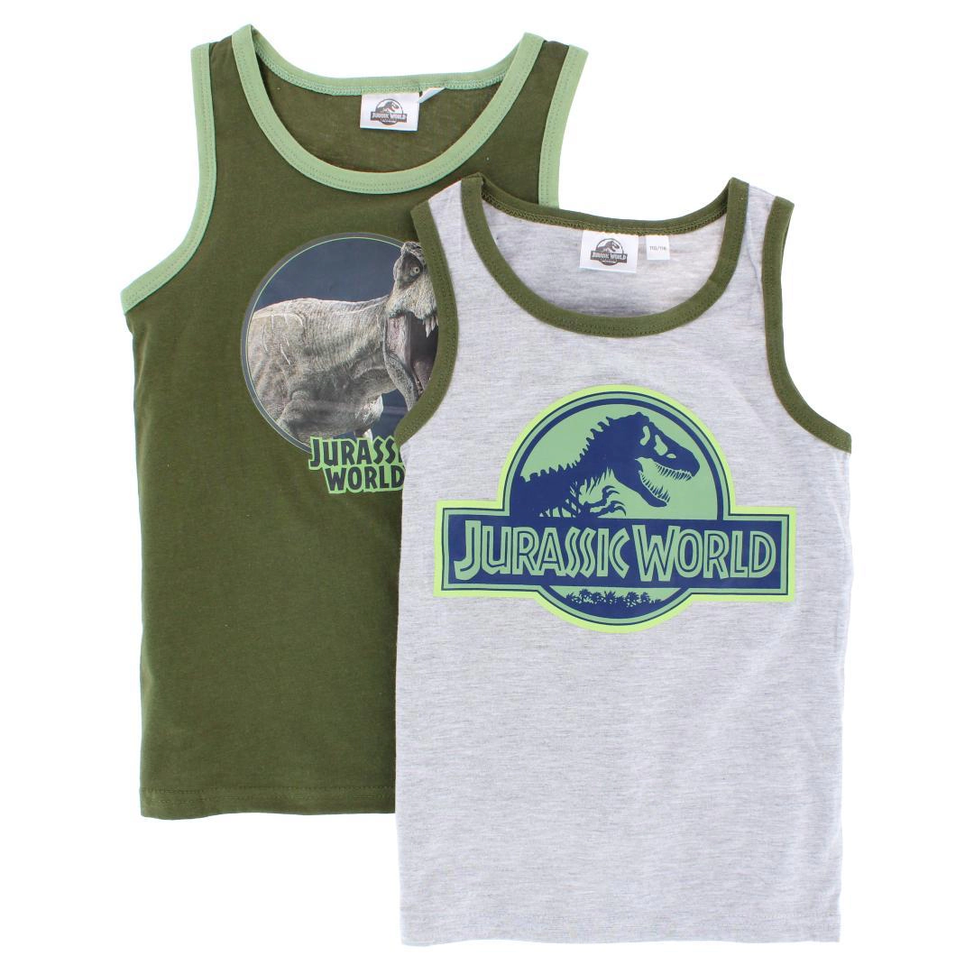 Textiel Trade Toddler Boy's Jurassic World Singlet (2 Pack)