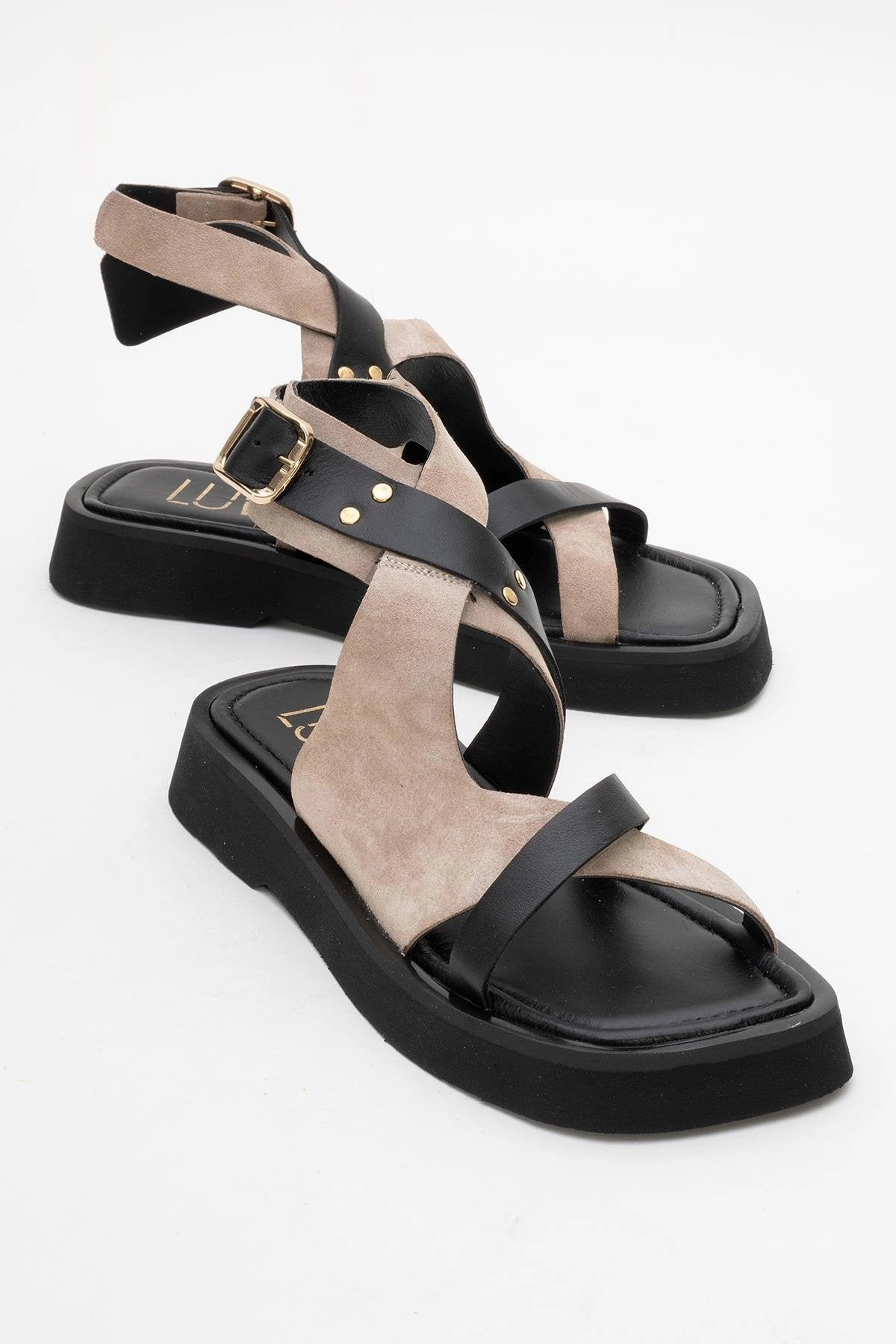 Forever & Always Womens Minnea Suede Leather Sandals