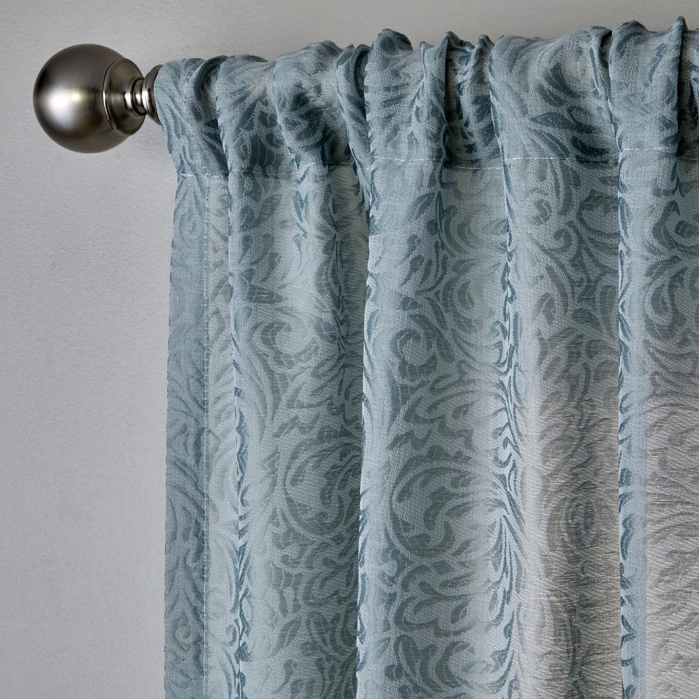 SKL Home By Saturday Knight Ltd Soft Swirl Window Curtain Panel - 56X84", Blue