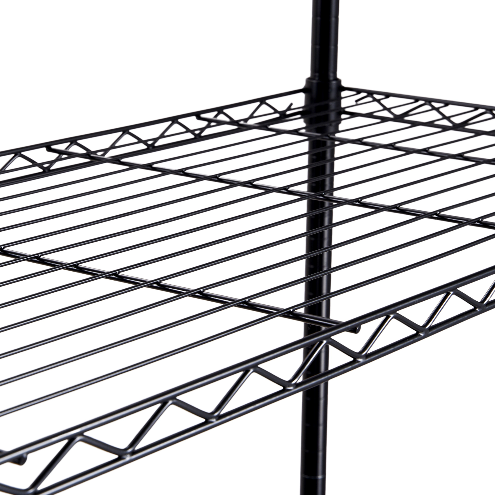 Flynama 4 Tier Heavy Duty Metal Wire Shelving 700 LBS 74 in H with Rolling Wheels for Garage