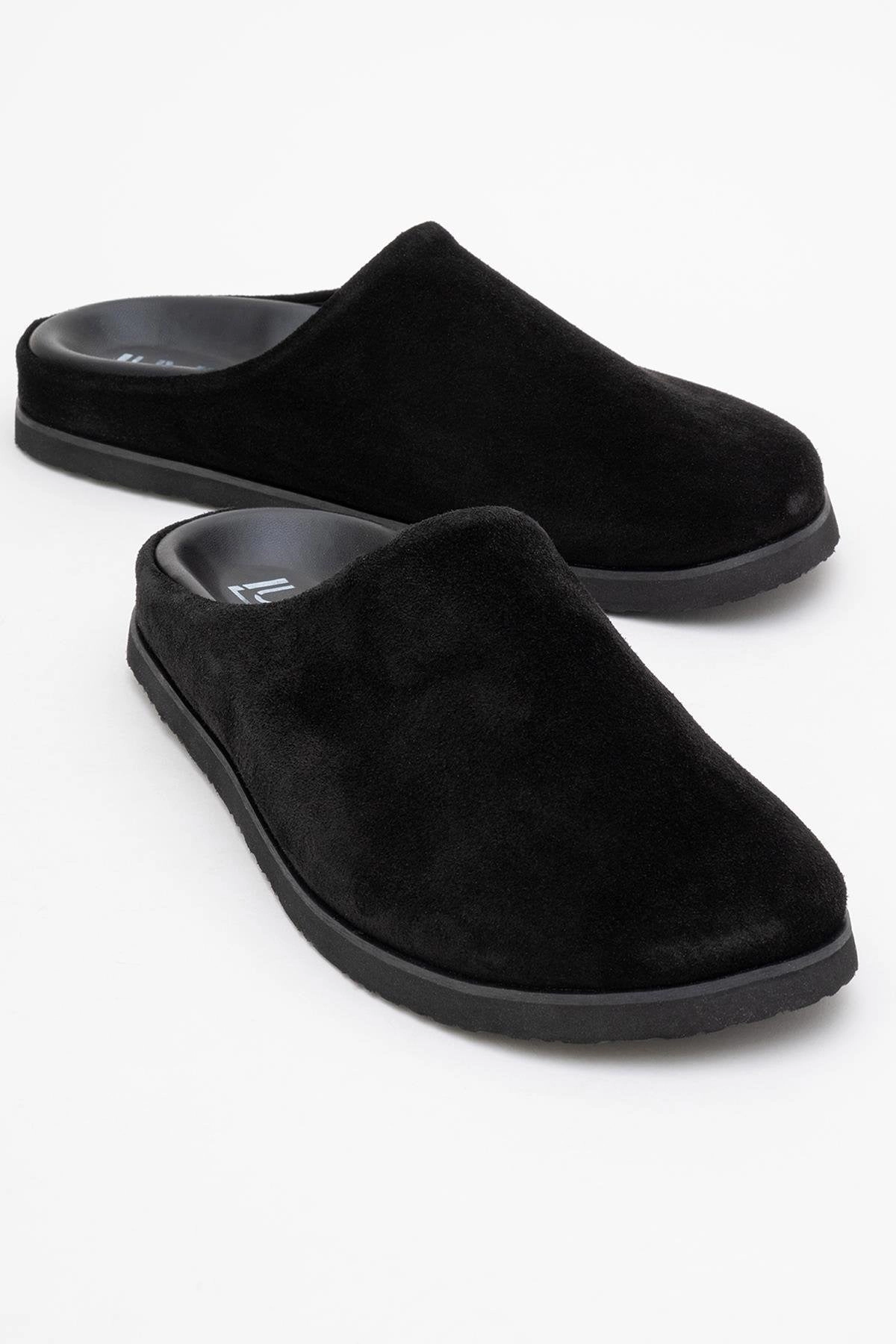 Forever & Always Womens Space Suede Leather Slide Sandals