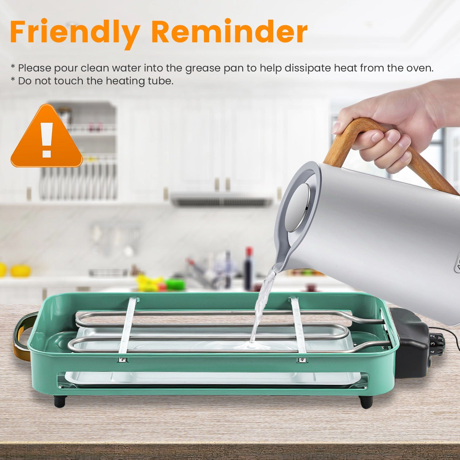 GBruno 2-in-1 Electric Indoor Grill With Grill Net