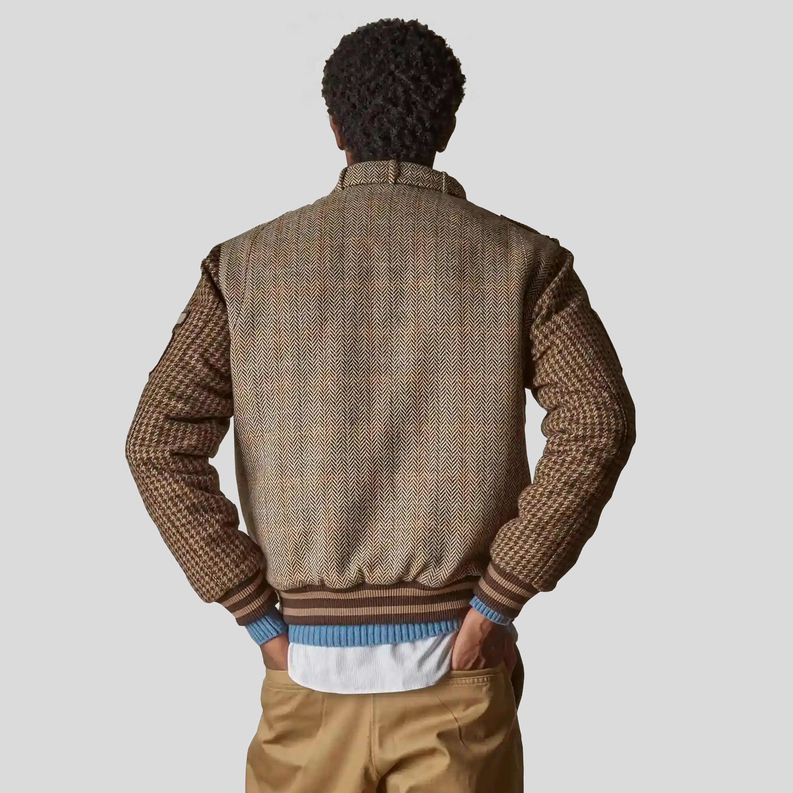 Members Only Men's Tweed Varsity Jacket