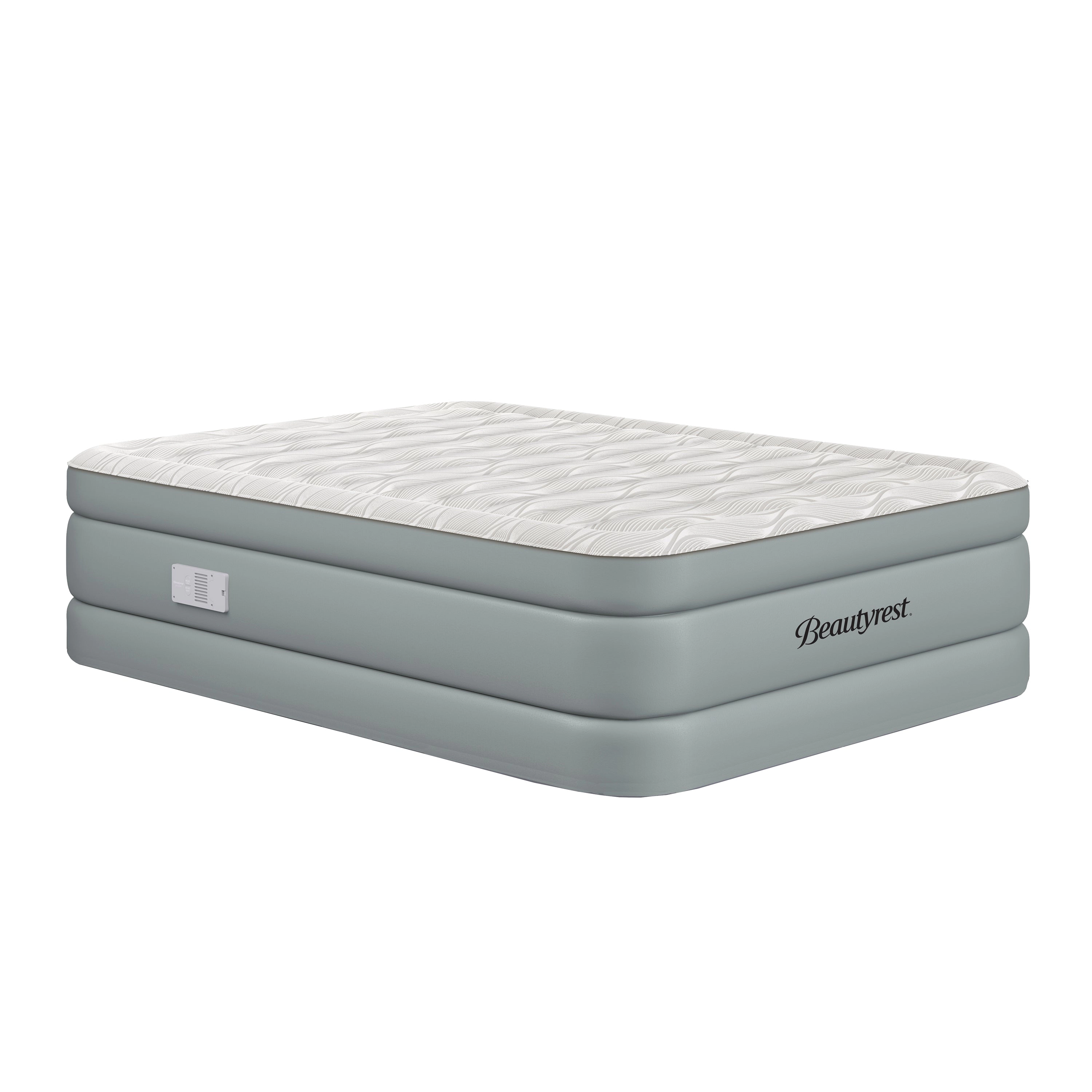 Beautyrest 20 in. Luxaire Queen Raised Air Mattress Cooling Top, Auto Shutoff Pump, Durable Air-Tight Construction