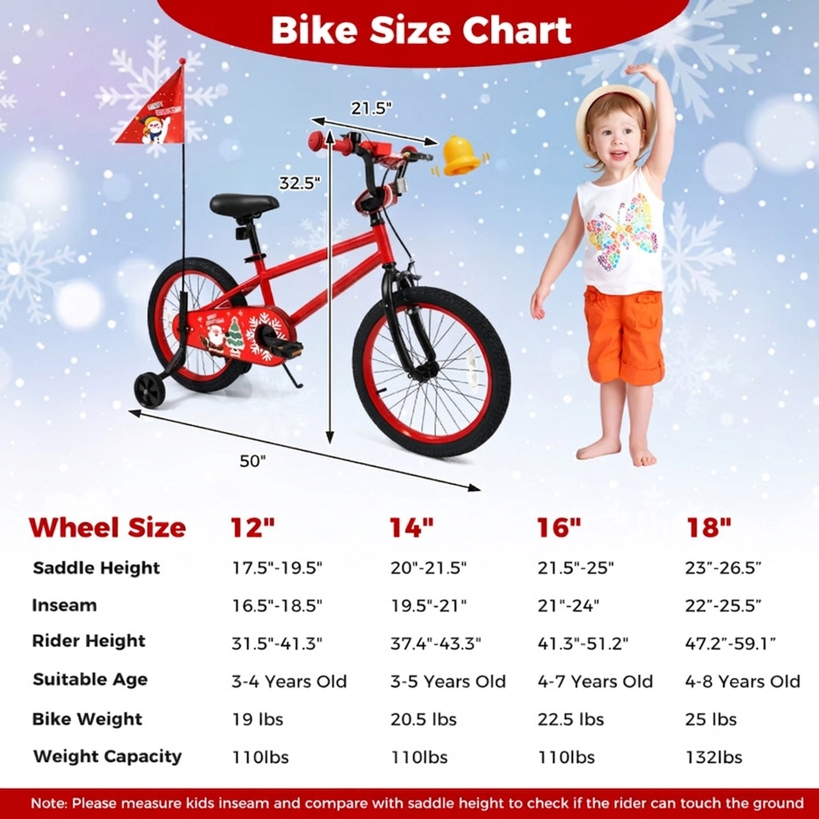 SUGIFT Red Training Wheels Music Function Safety Flag and Chain Guard Kids 18 Inch Bike