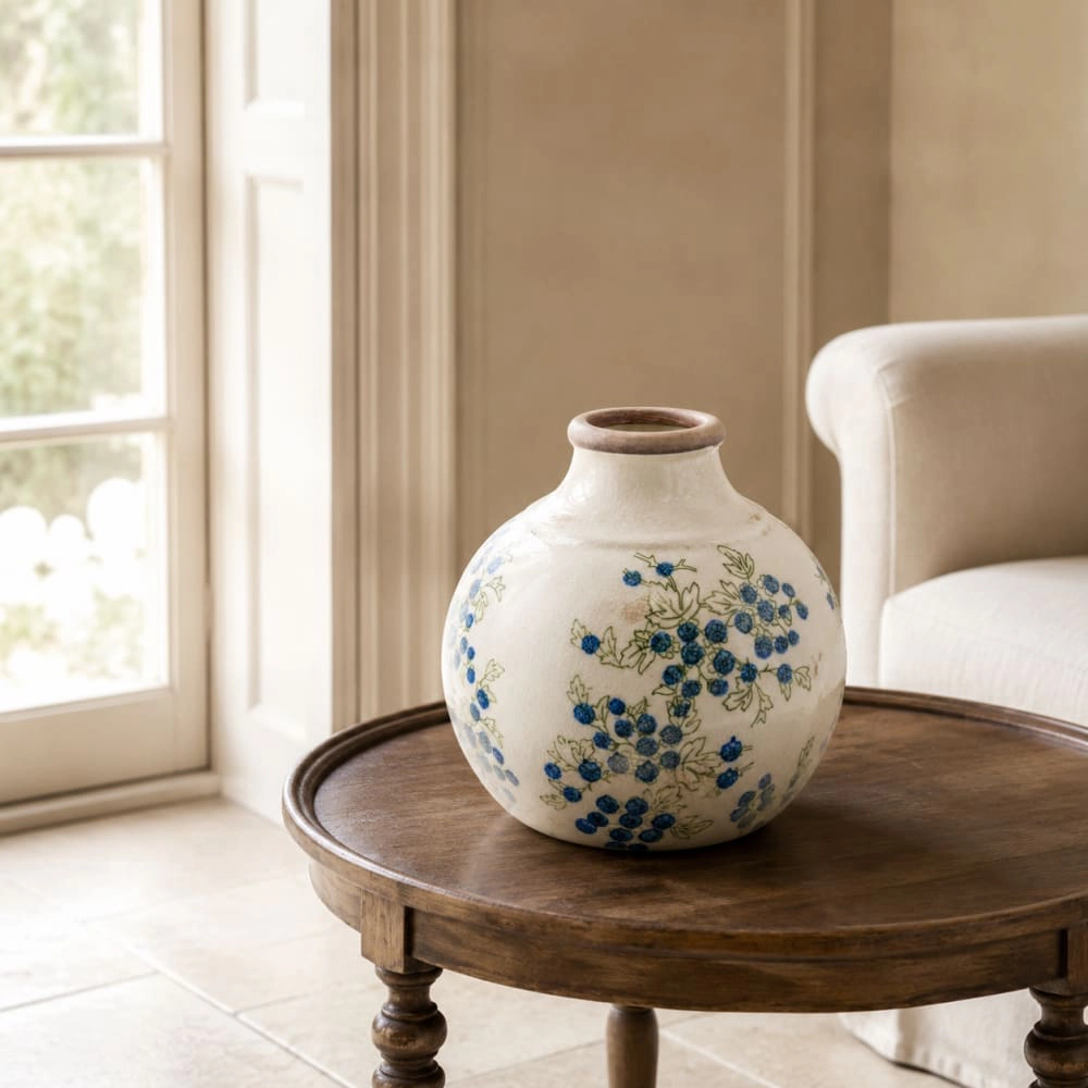 Toemoa Round Ceramic Decorative Storage Box