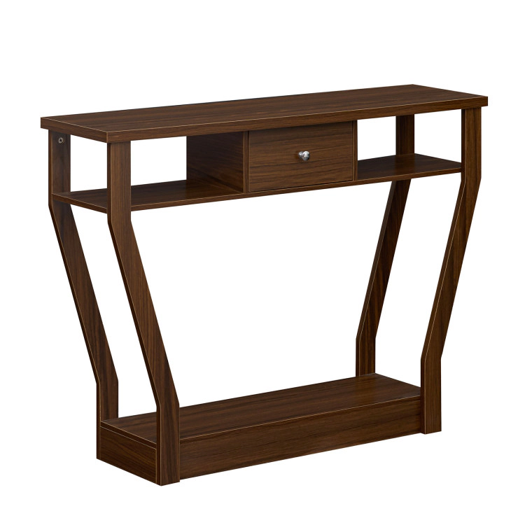 Hivvago Modern Sofa Accent Table with Drawer